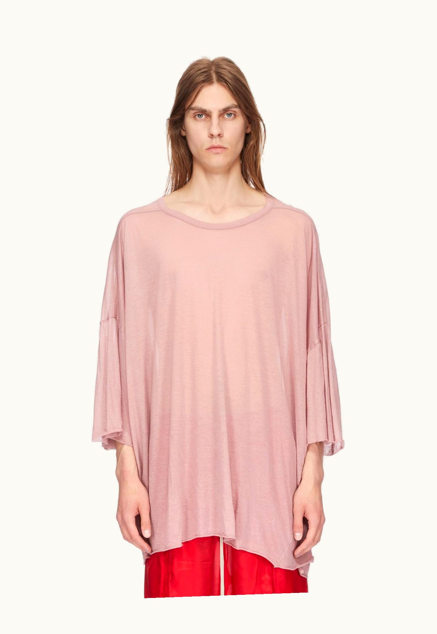 Rick Owens Rick Owens SS24 Lido Tommy T In Dusty Pink Unstable Cotton