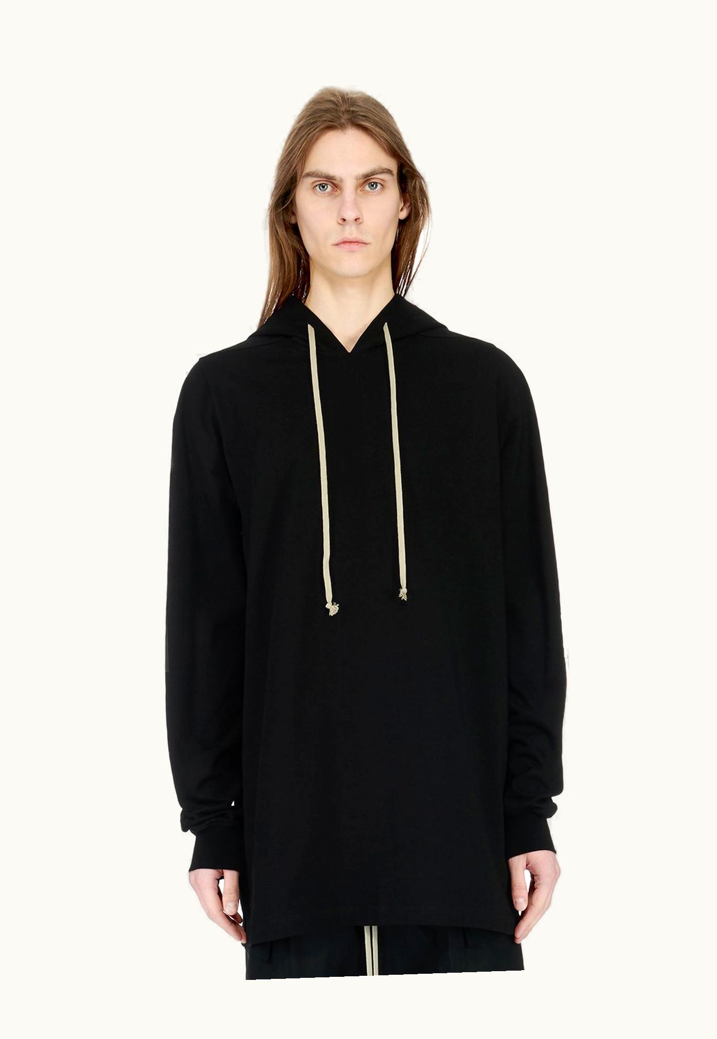 Rick Owens Rick Owens SS24 Lido Hoodie In Black Heavy Jersey