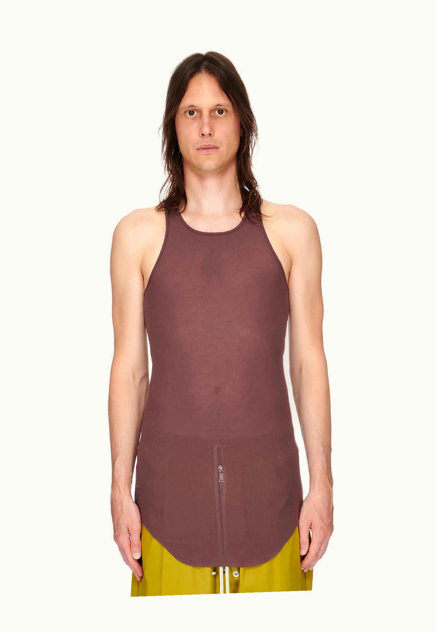 Rick Owens Rick Owens FW23 Luxor Rib Silk Tank in Amethyst Purple