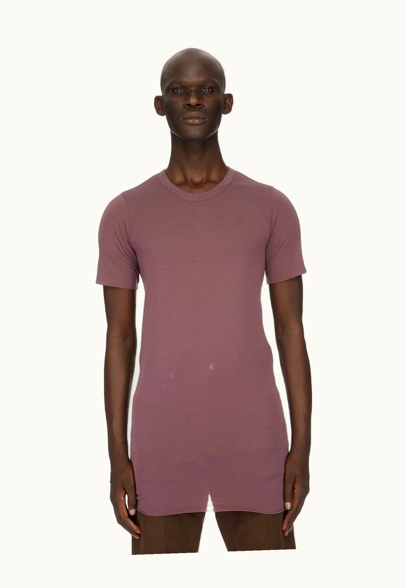 Rick Owens Rick Owens FW23 Luxor Basic SS T In Amethyst Purple Viscose Silk Jersey