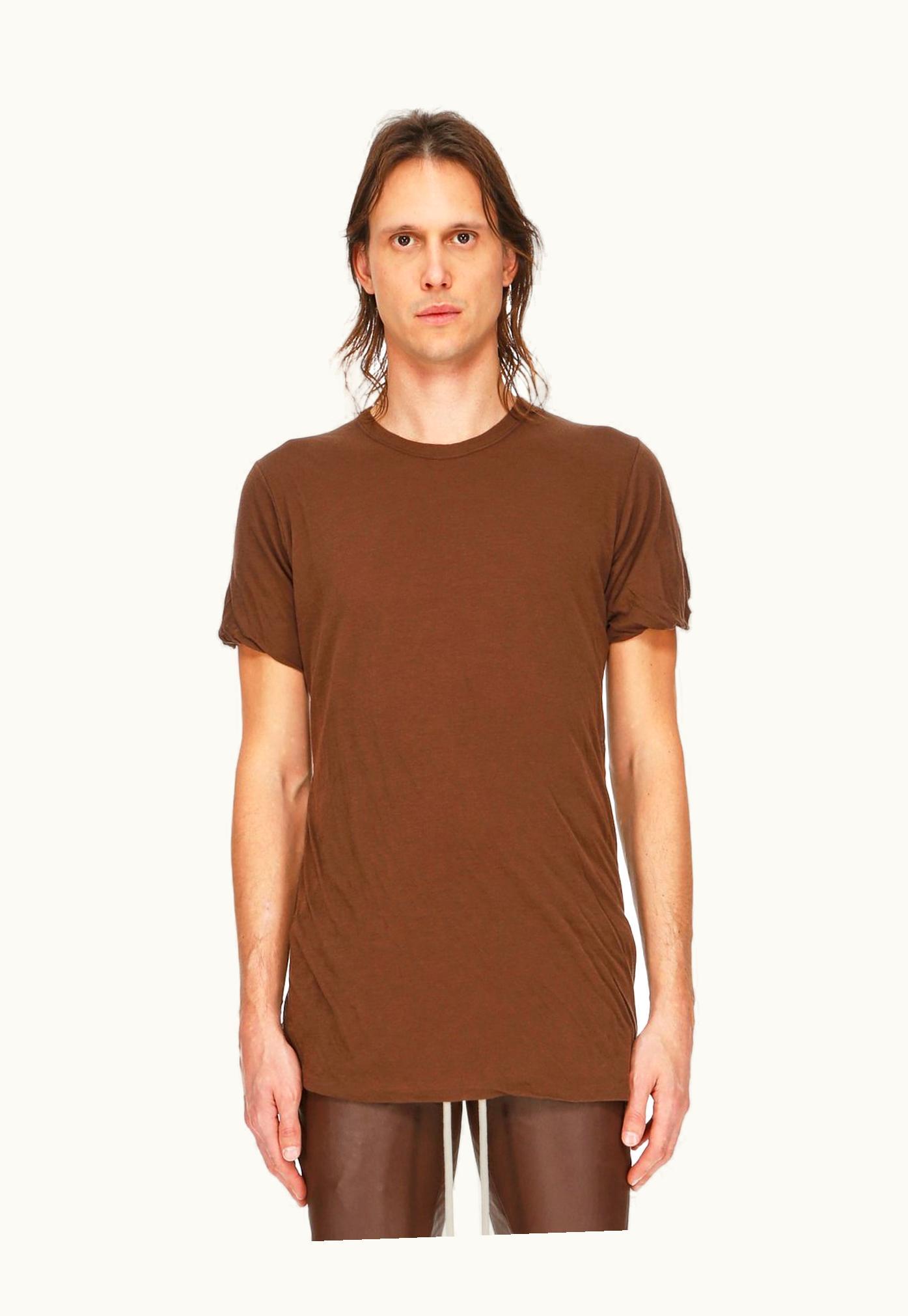 Rick Owens Rick Owens FW23 Luxor Double SS T In Brown Unstable Cotton