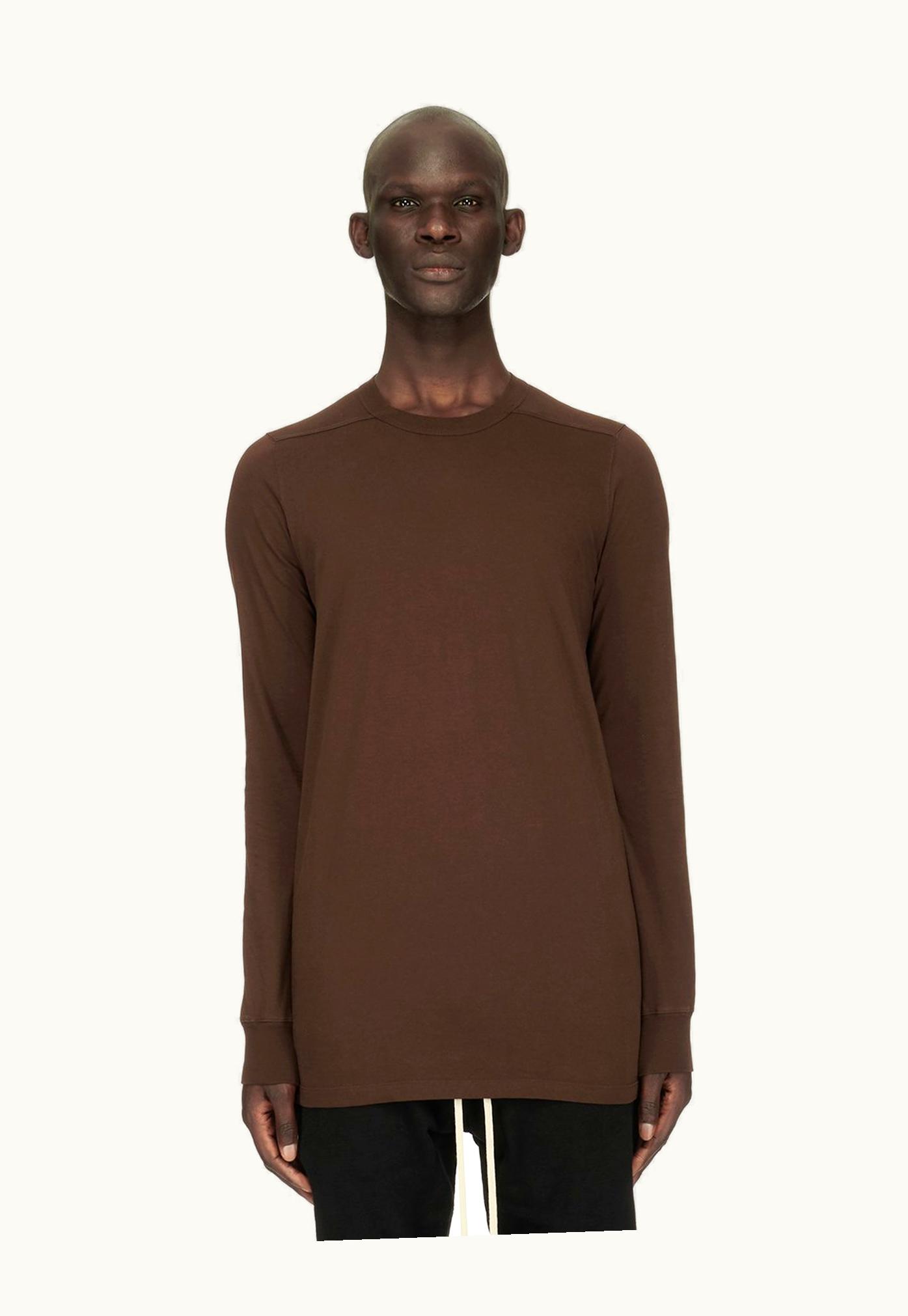 Rick Owens Rick Owens FW23 Luxor Level Ls T In Brown Classic Cotton Jersey