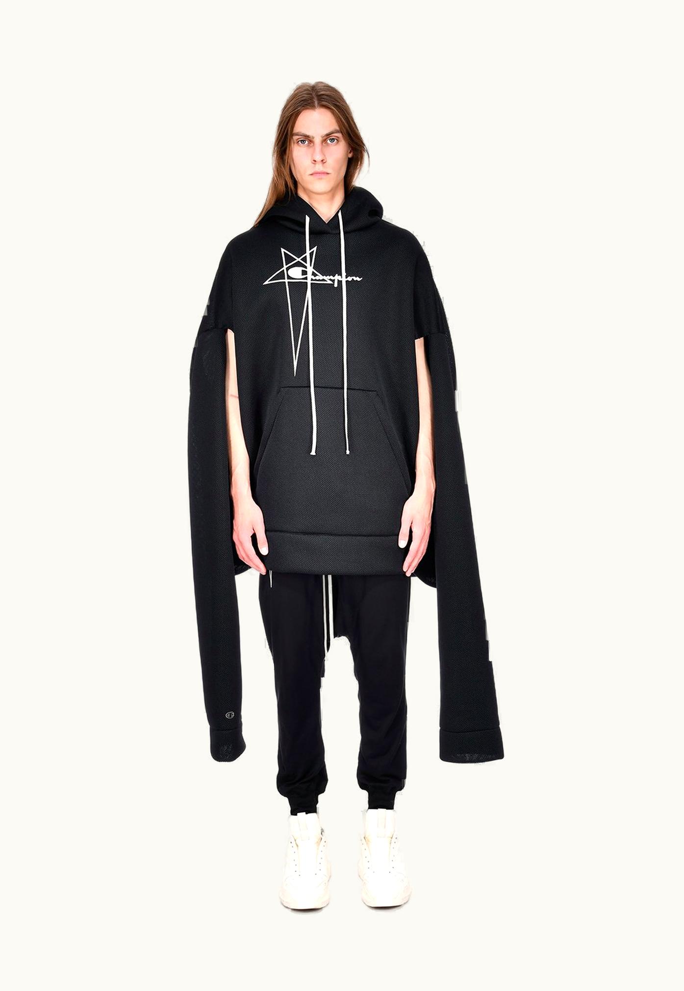 Rick Owens Champion X Rick Owens Flyproof Tunic In Black Recycled 3D Mesh