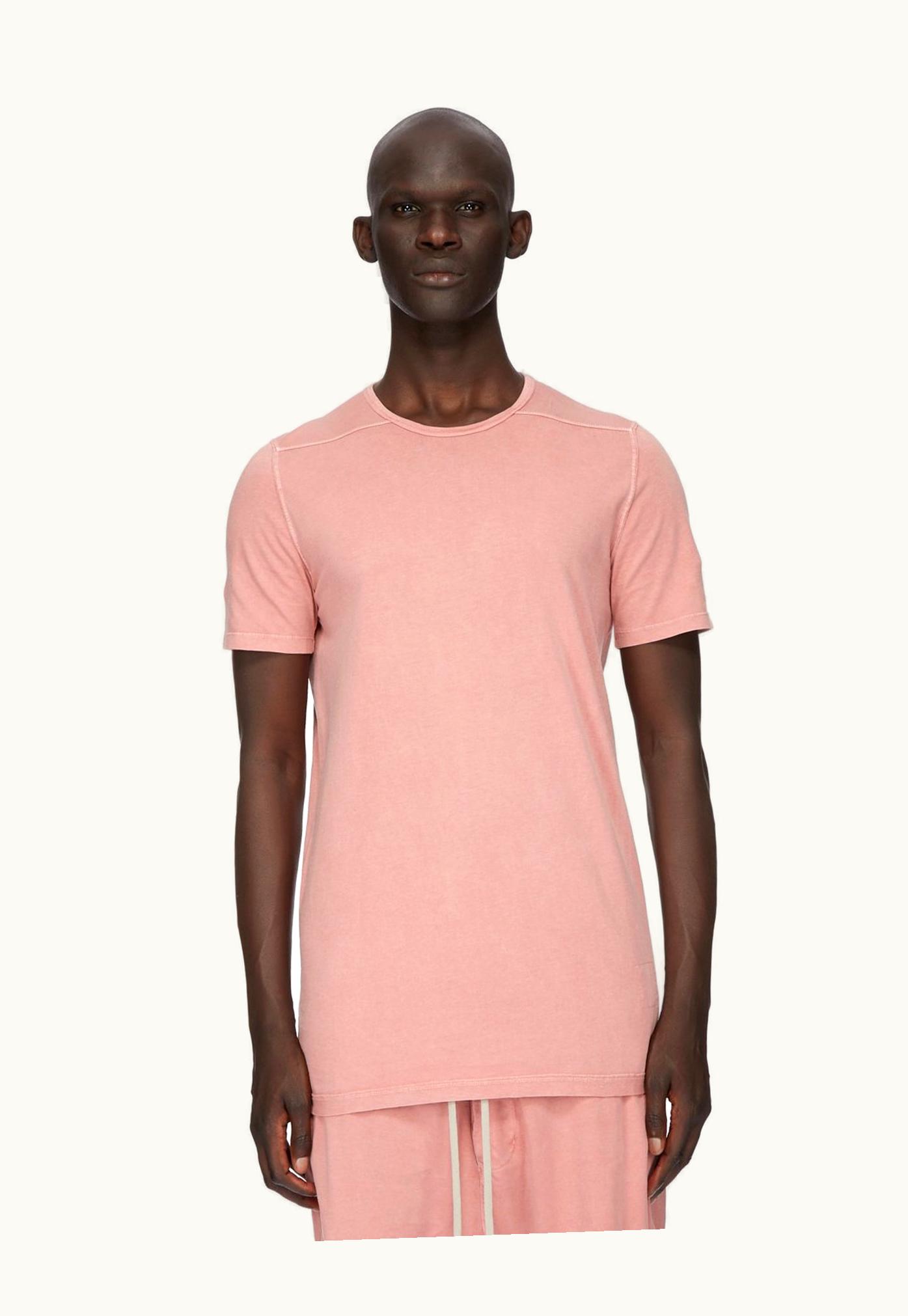 Rick Owens Rick Owens DRKSHDW SS24 Lido Level T In Dark Pink Medium Weight Cotton Jersey