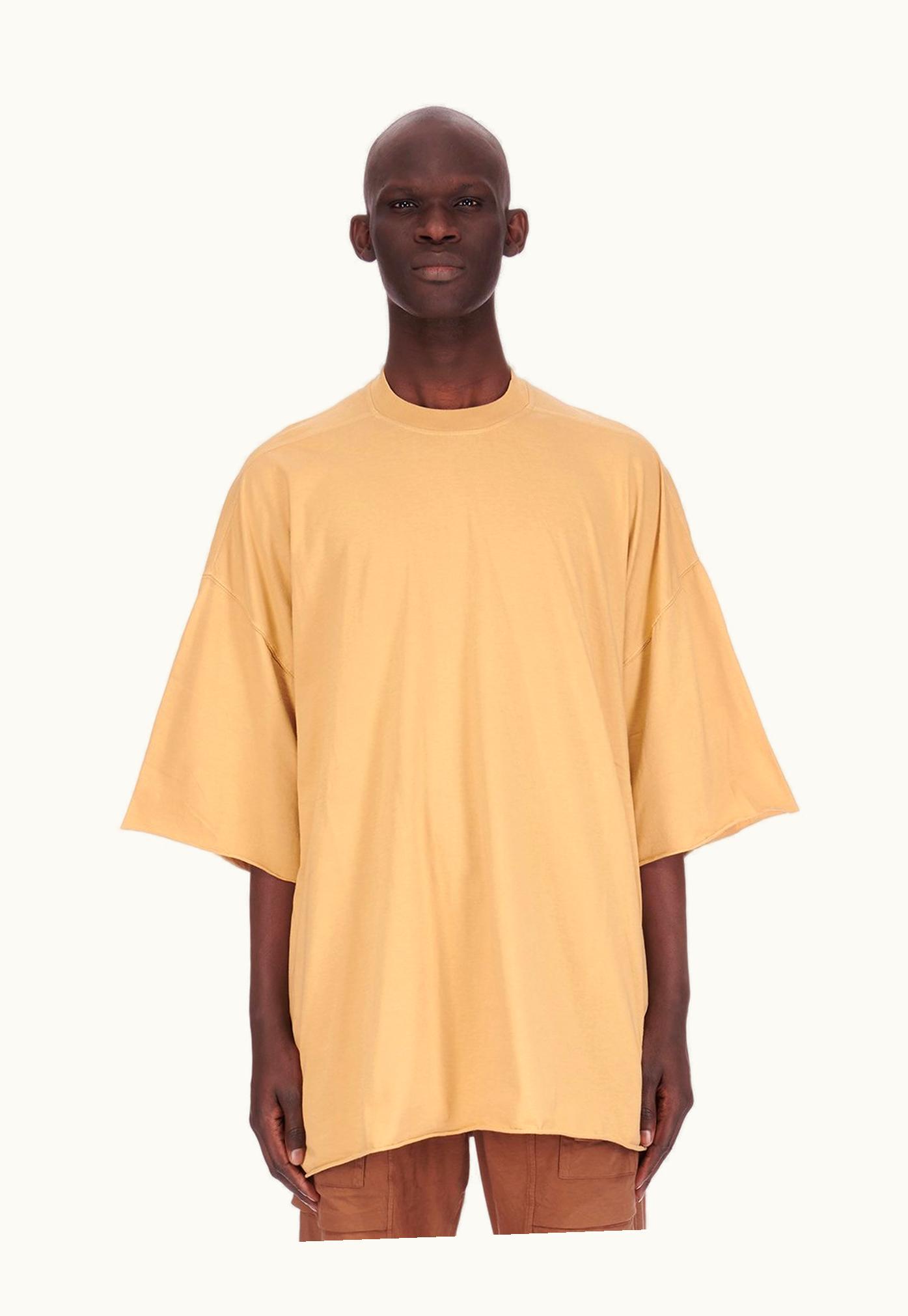 Rick Owens Rick Owens DRKSHDW SS24 Lido Tommy T In Mustard Medium Weight Cotton Jersey
