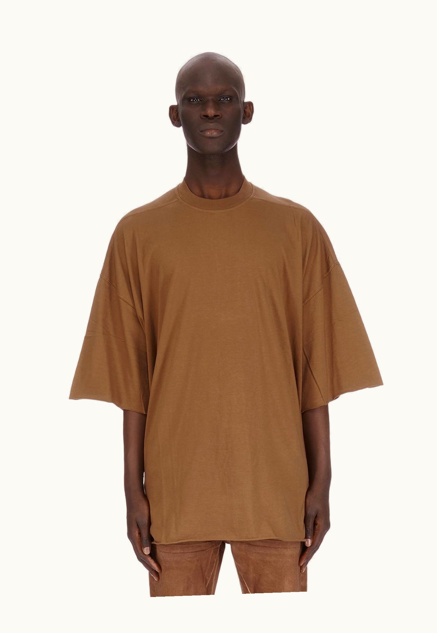 Rick Owens Rick Owens DRKSHDW SS24 Lido Tommy T Organic Cotton Oversized Khaki Brown Jersey