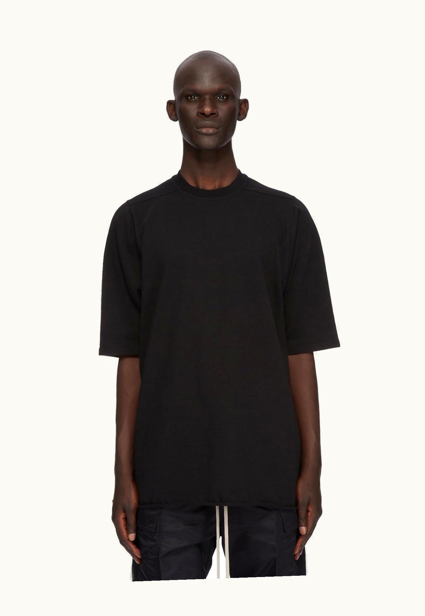 Rick Owens Rick Owens DRKSHDW Lido Jumbo SS24 Black Compact Heavy Cotton Jersey T-Shirt