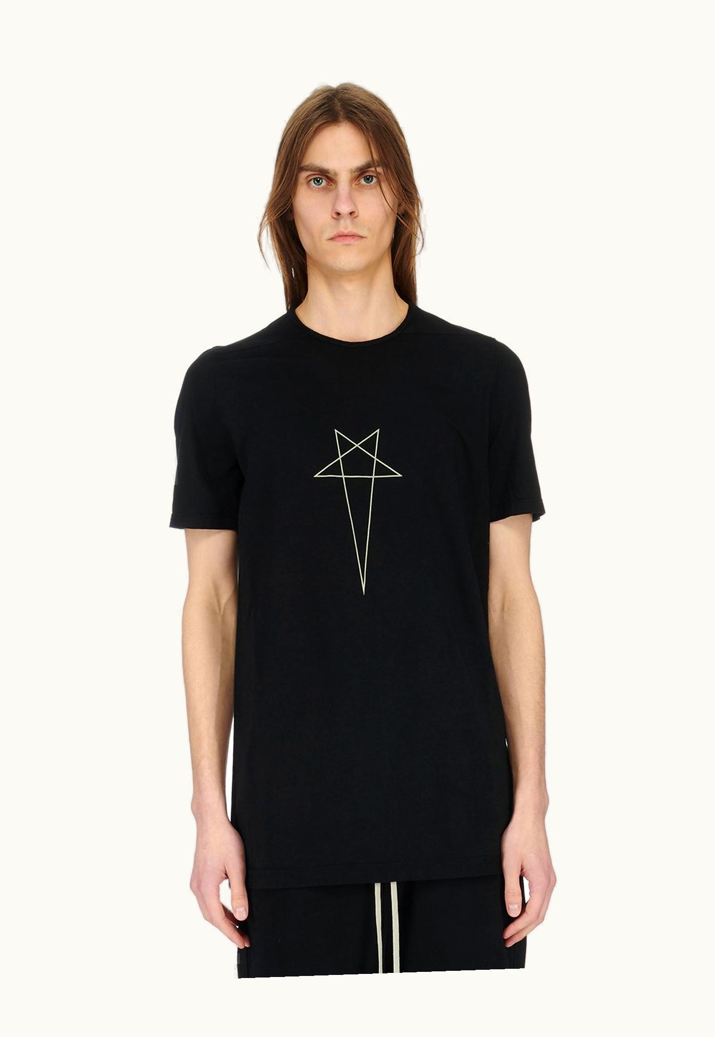 Rick Owens Rick Owens FW23 Luxor Level T In Black And Pearl Medium Weight Cotton Jersey
