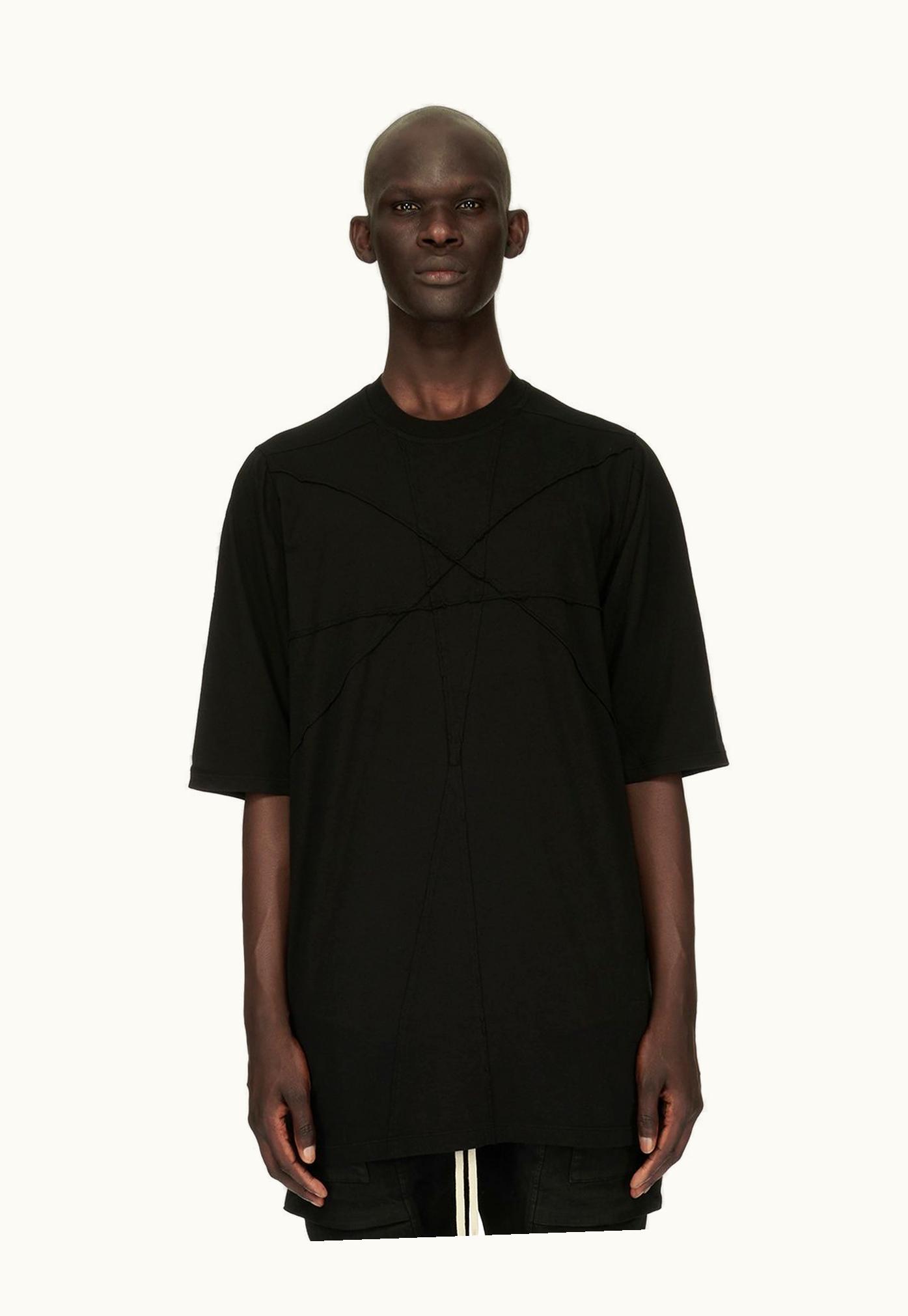 Rick Owens Rick Owens DRKSHDW FW23 Luxor Jumbo SS T In Black Medium Weight Cotton Jersey
