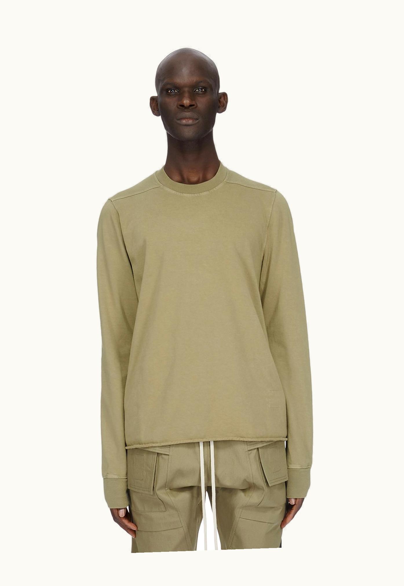 Rick Owens Rick Owens FW23 Luxor Crewneck Sweat In Pale Green Compact Heavy Cotton Jersey
