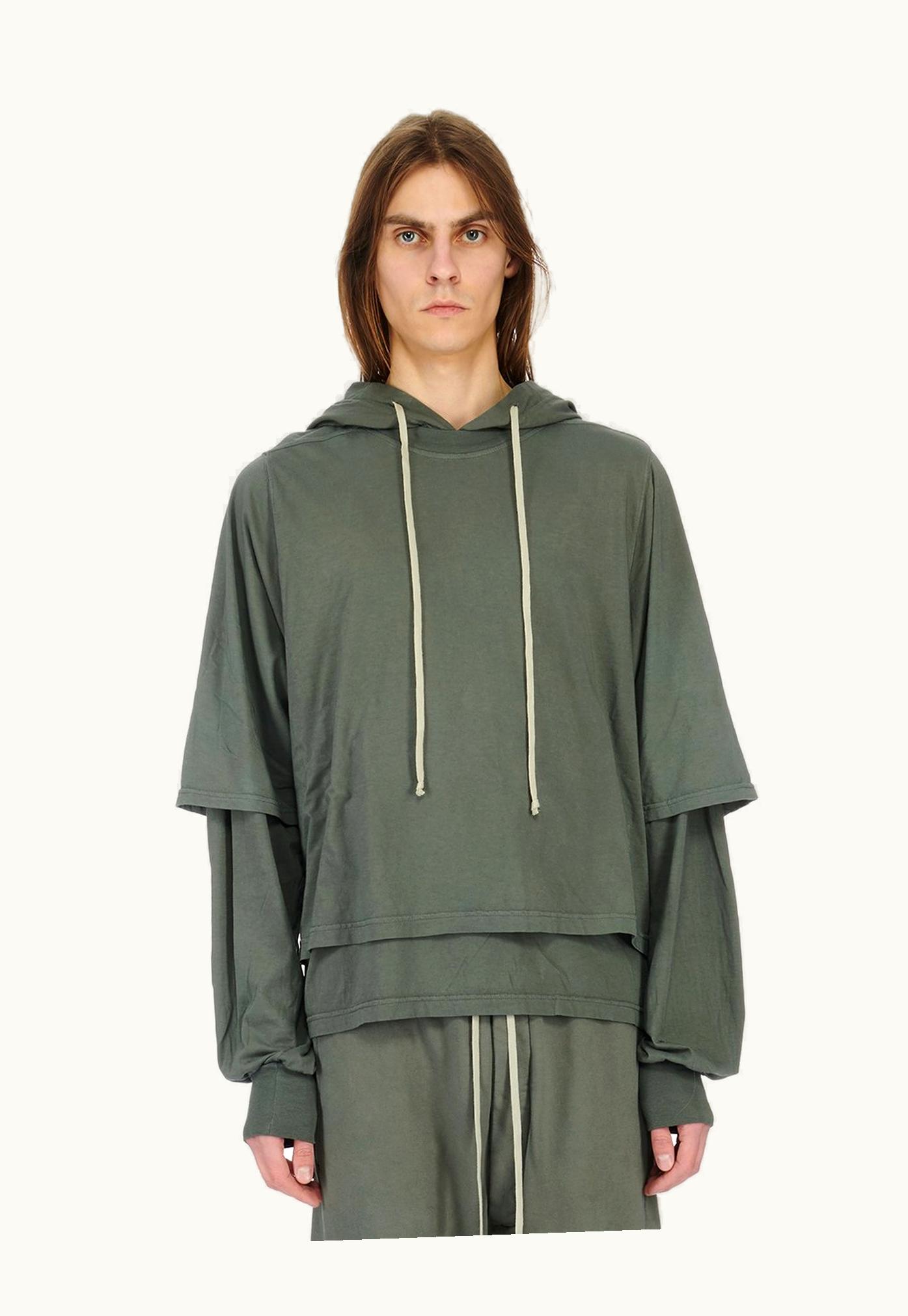 Rick Owens Rick Owens Luxor Hustler Hoodie FW23 Medium Weight Cotton Jersey in Hustler Blue