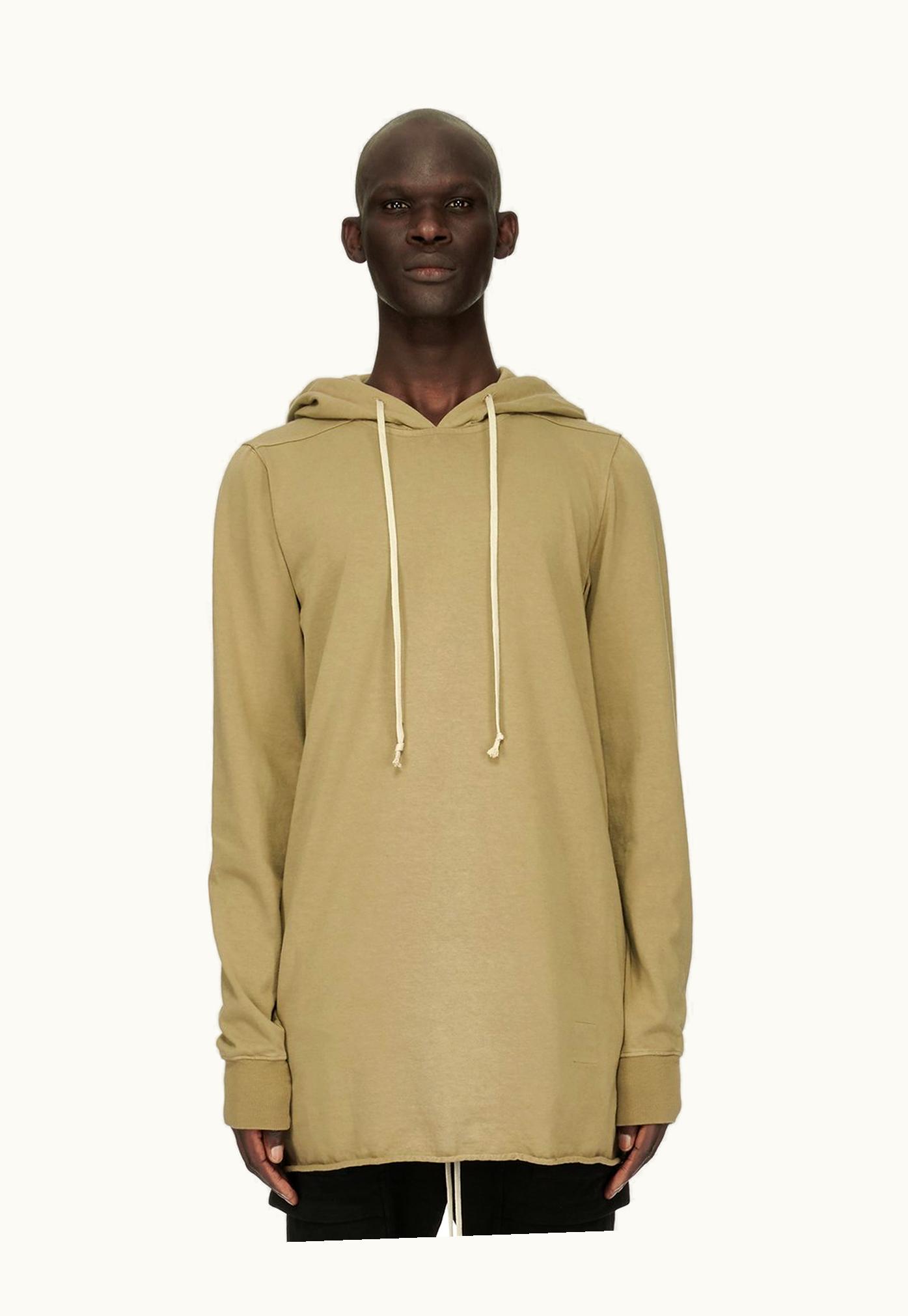Rick Owens Rick Owens DRKSHDW FW23 Luxor Pullover Hoodie In Pale Green Compact Heavy Cotton Jersey