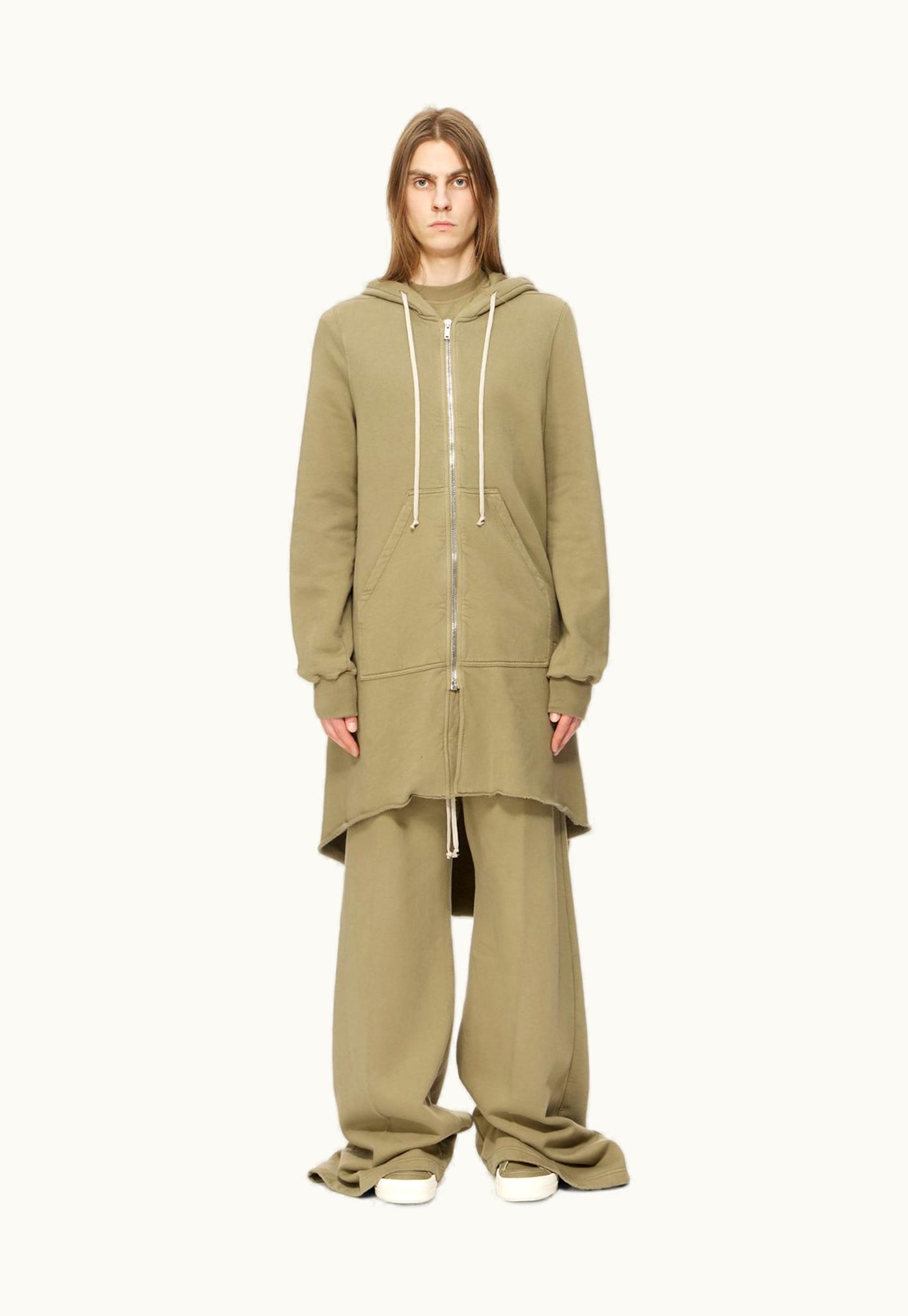 Rick Owens Rick Owens DRKSHDW FW23 Luxor Hoodie Fishtail Parka In Pale Green Furka Heavy Sweatshirt