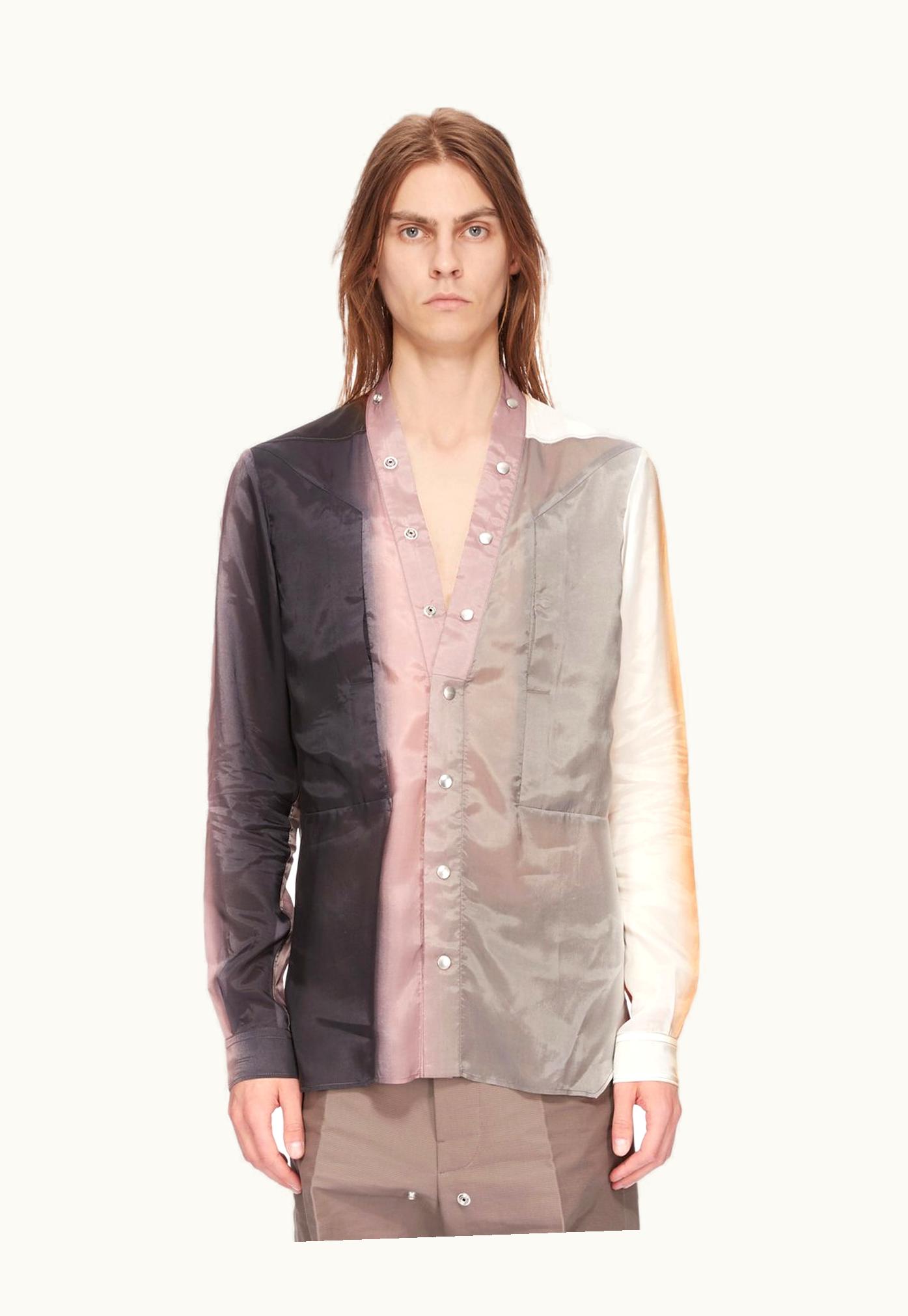 Rick Owens Rick Owens SS24 Lido Larry Fogpocket Shirt In Lido Degrade Printed Japonette