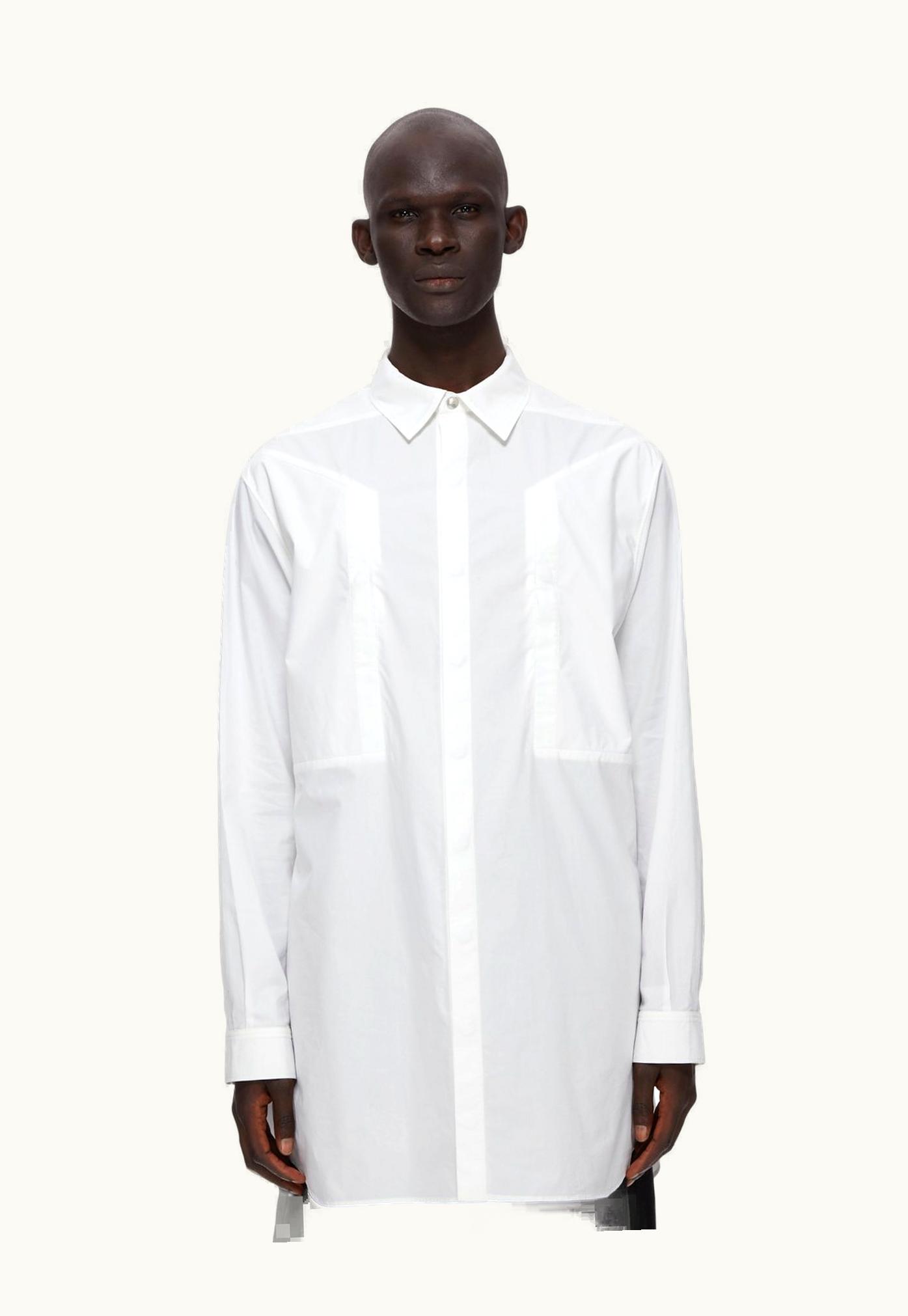 Rick Owens Rick Owens FW23 Luxor Jumbo Fogpocket Outershirt In Cotton Poplin