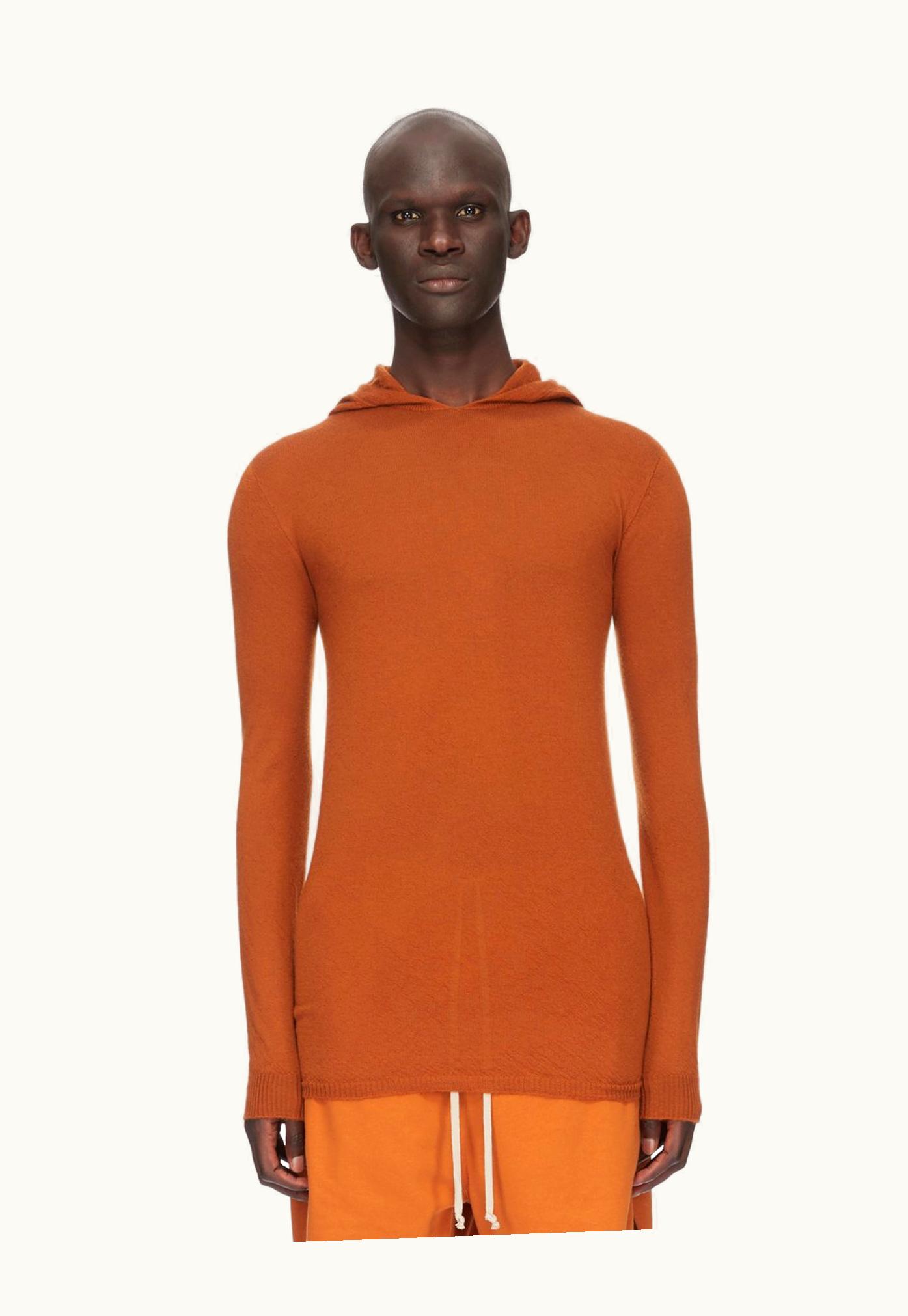 Rick Owens Rick Owens SS24 Lido Ls Hoody In Clay Light Weight Rasato Knit