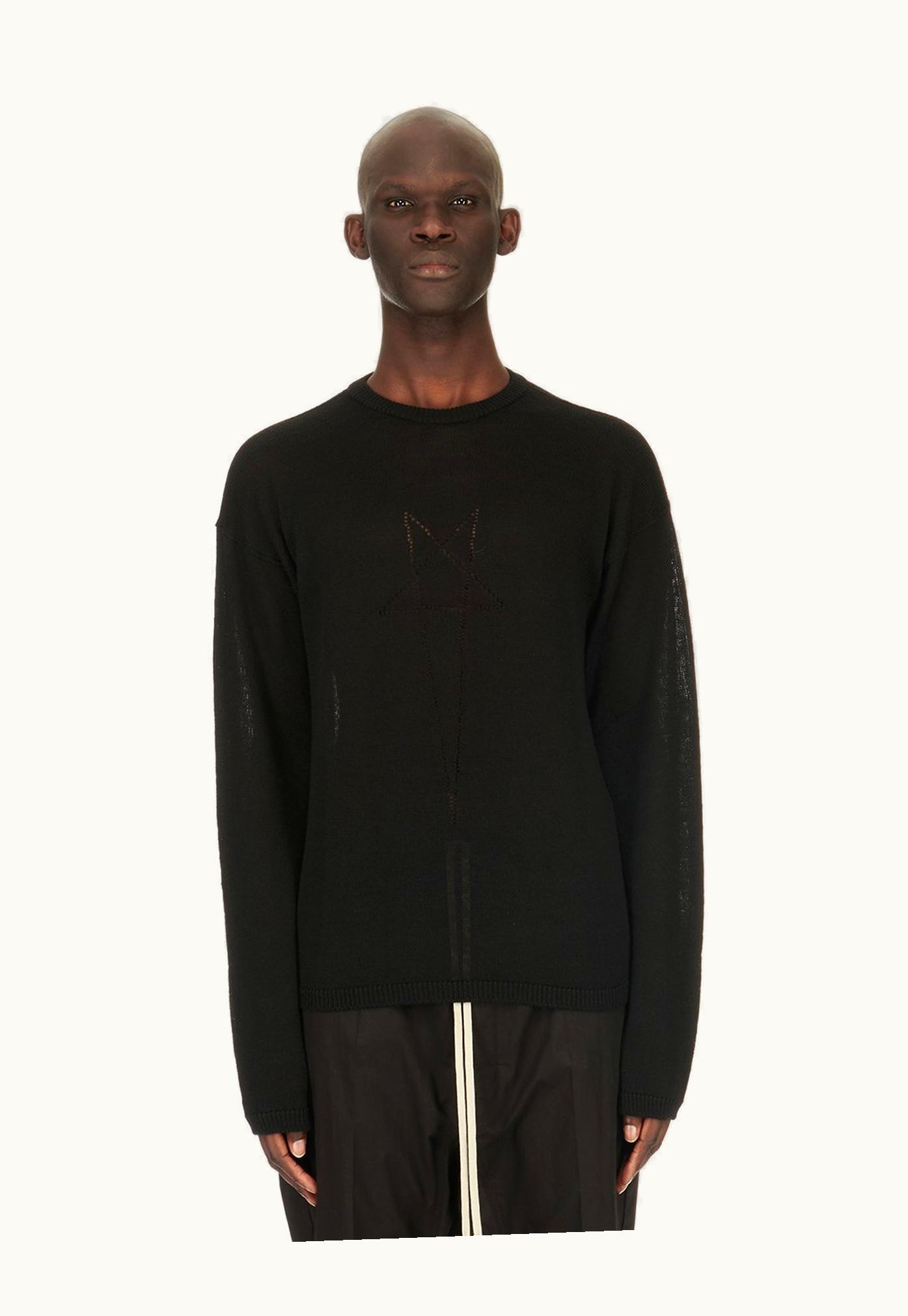 Rick Owens Rick Owens SS24 Lido Penta Pull Wool Sweater Black