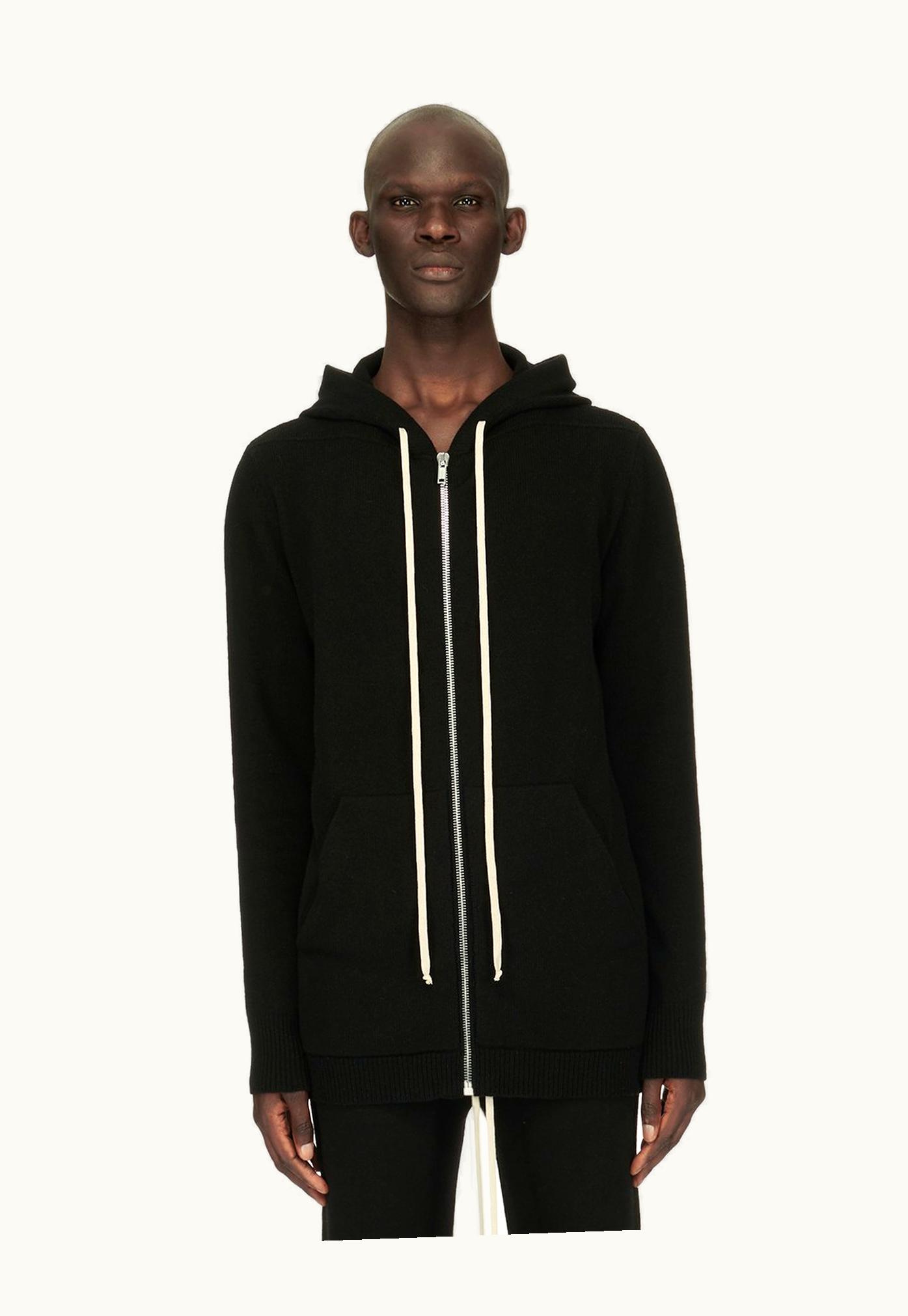 Rick Owens Rick Owens FW23 Luxor Zipped Hoodie In Recycled Cashmere Knit