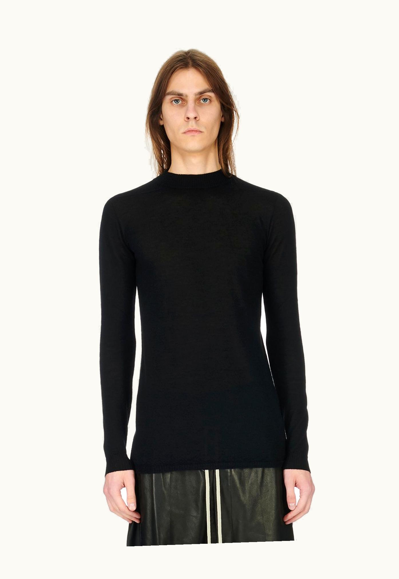 Rick Owens Rick Owens FW23 Luxor Level Lupetto In Black Lightweight Rasato Knit