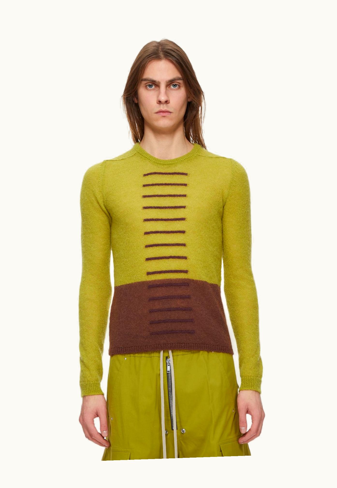 Rick Owens Rick Owens FW23 Luxor Judd In Acid, Brown And Amethyst Judd Knit