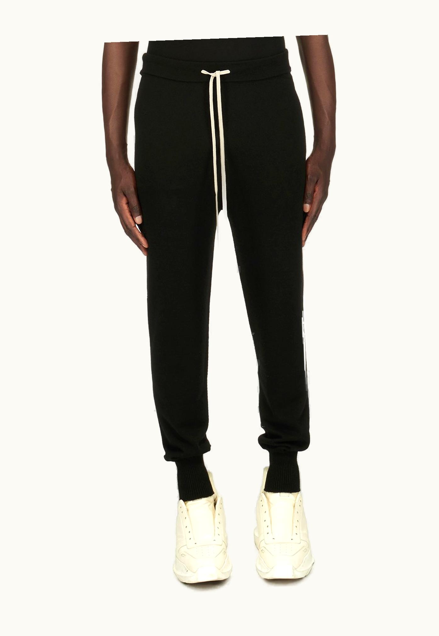 Rick Owens Rick Owens Luxor Lightweight Rasato Knit Track Pants Black
