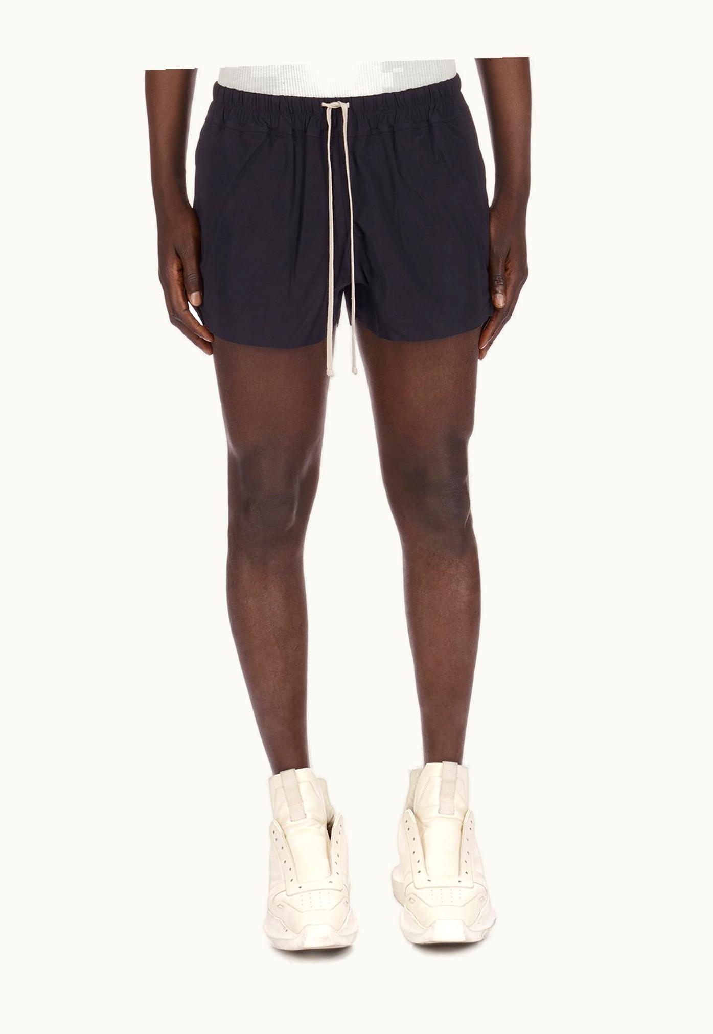 Rick Owens Rick Owens SS24 Lido Boxer Swimmer In Black Stretch Nylon Jersey