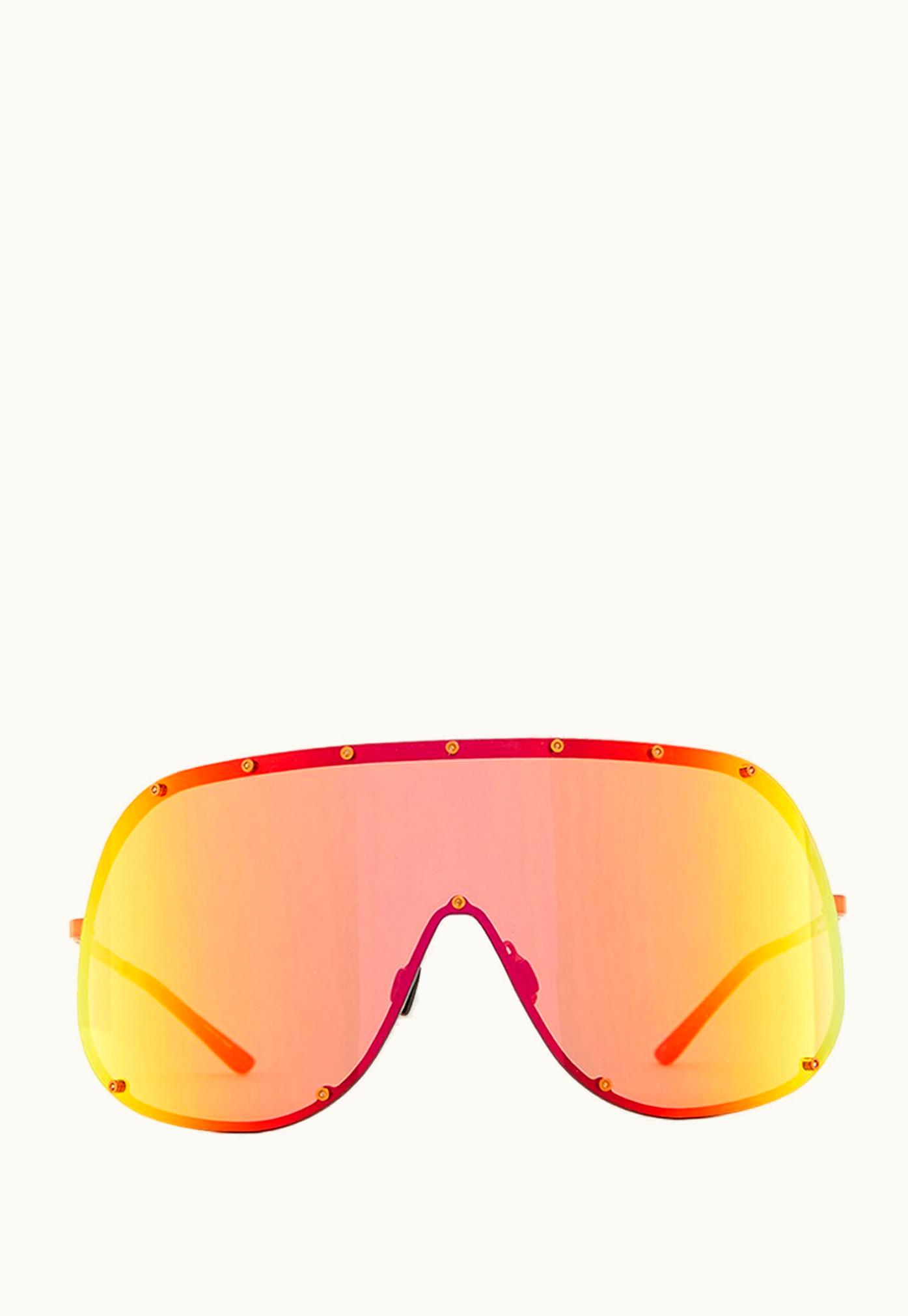 Rick Owens Rick Owens Shield Sunglasses In Orange