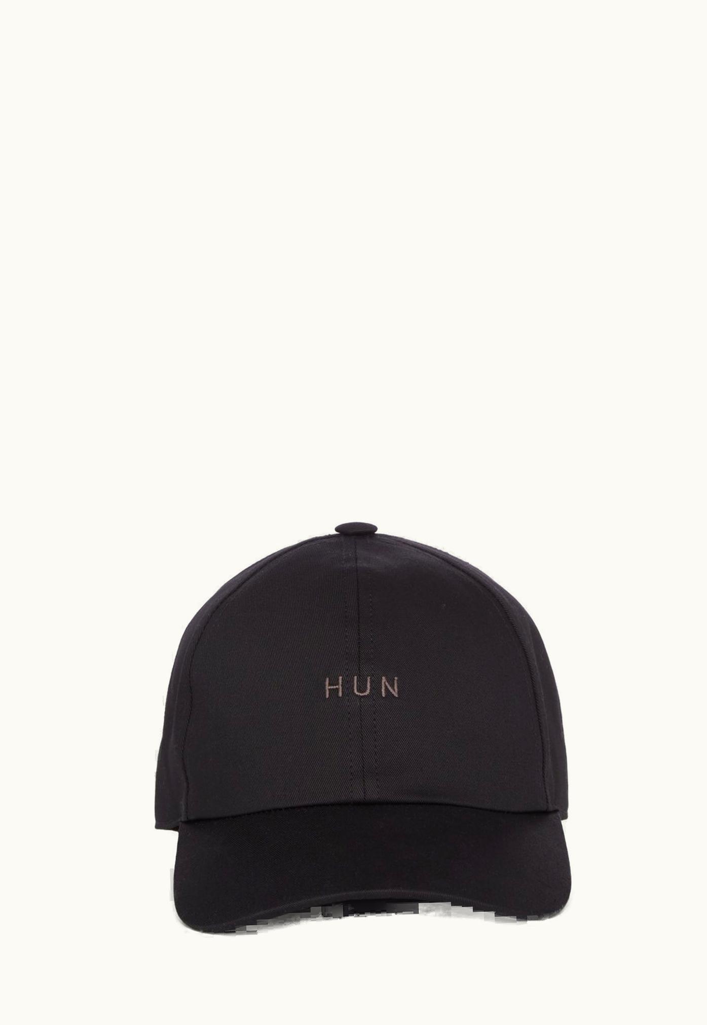 Rick Owens Rick Owens SS24 Lido Runway Baseball Cap In Black / Dust Hun Embroidered Heavy Cotton Poplin