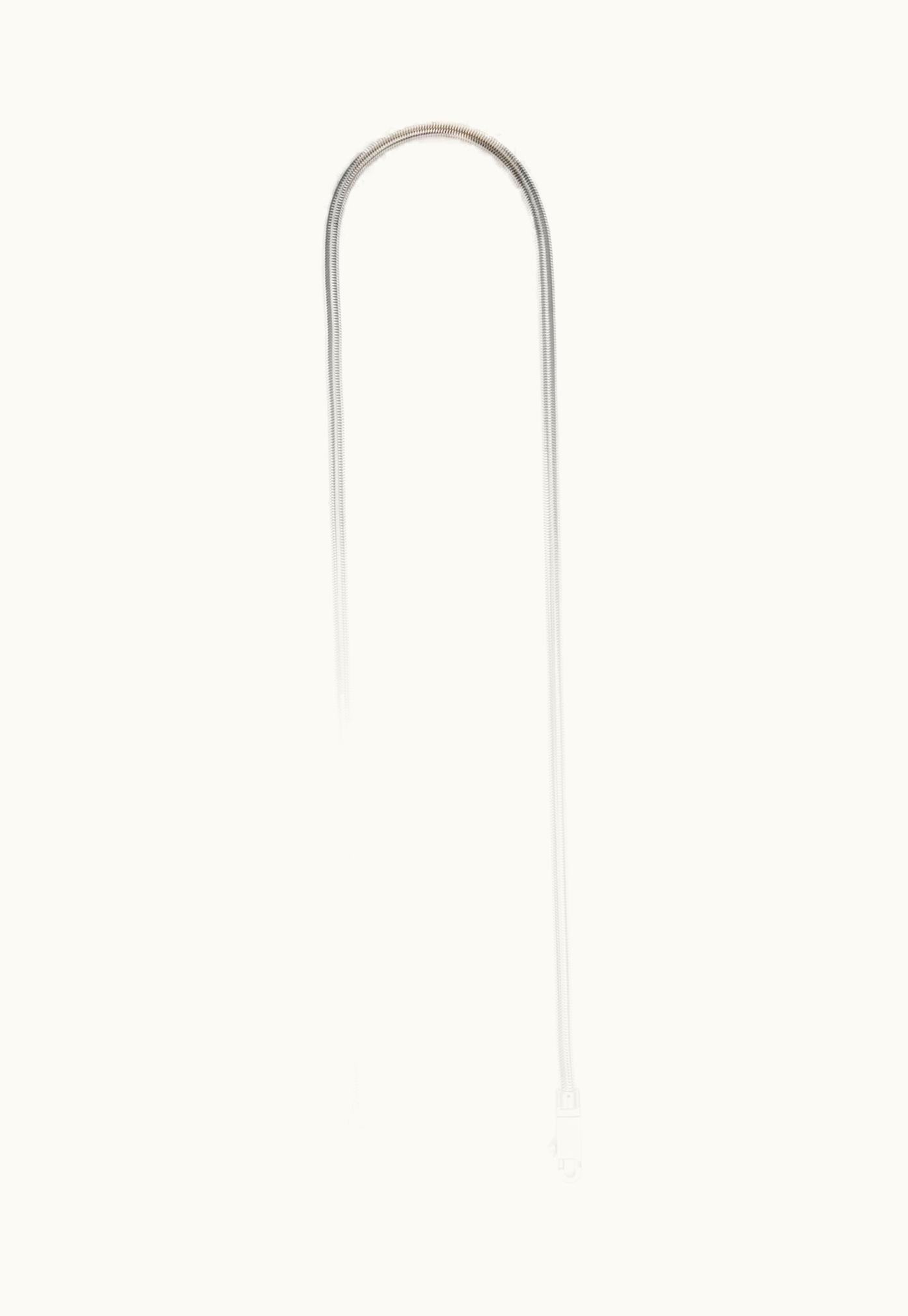 Rick Owens Rick Owens SS24 Lido Runway Crossbody Snake Chain In Palladio Palladium Tone Brass