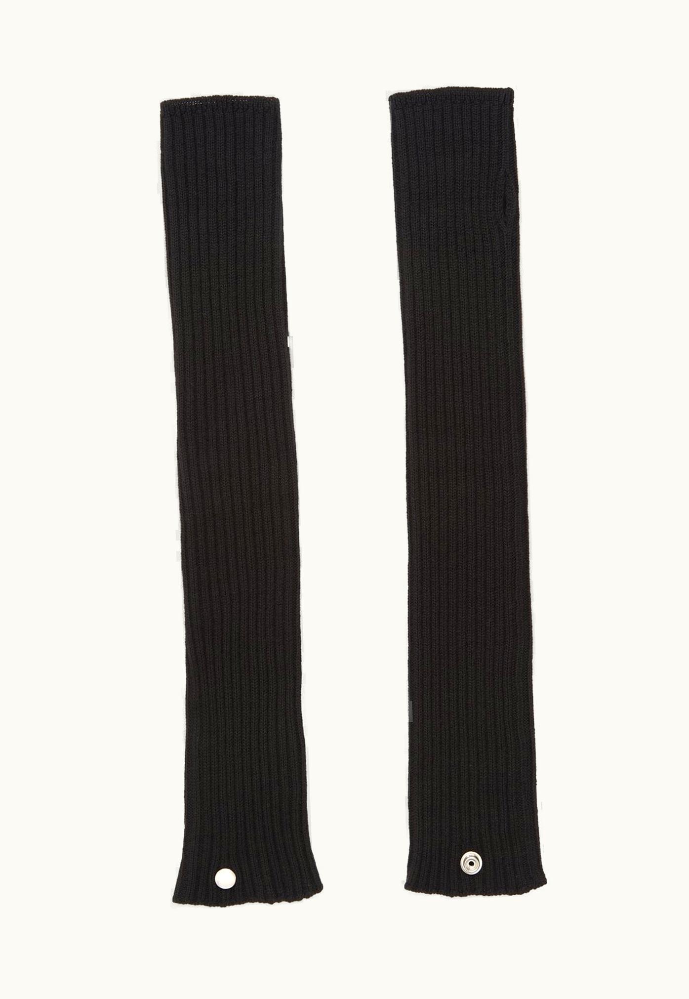 Rick Owens Rick Owens SS24 Lido Arm Warmers In Black Light Weight Rasato Knit