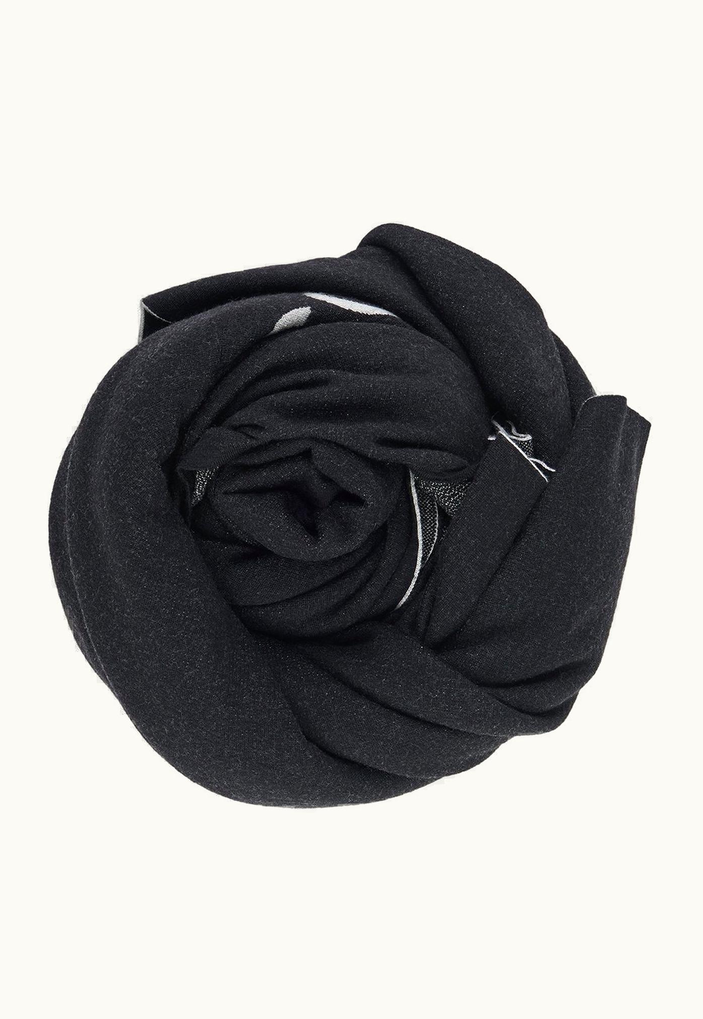 Rick Owens Rick Owens SS24 Lido Subhuman Blanket In Black And Pearl Jacquard Wool