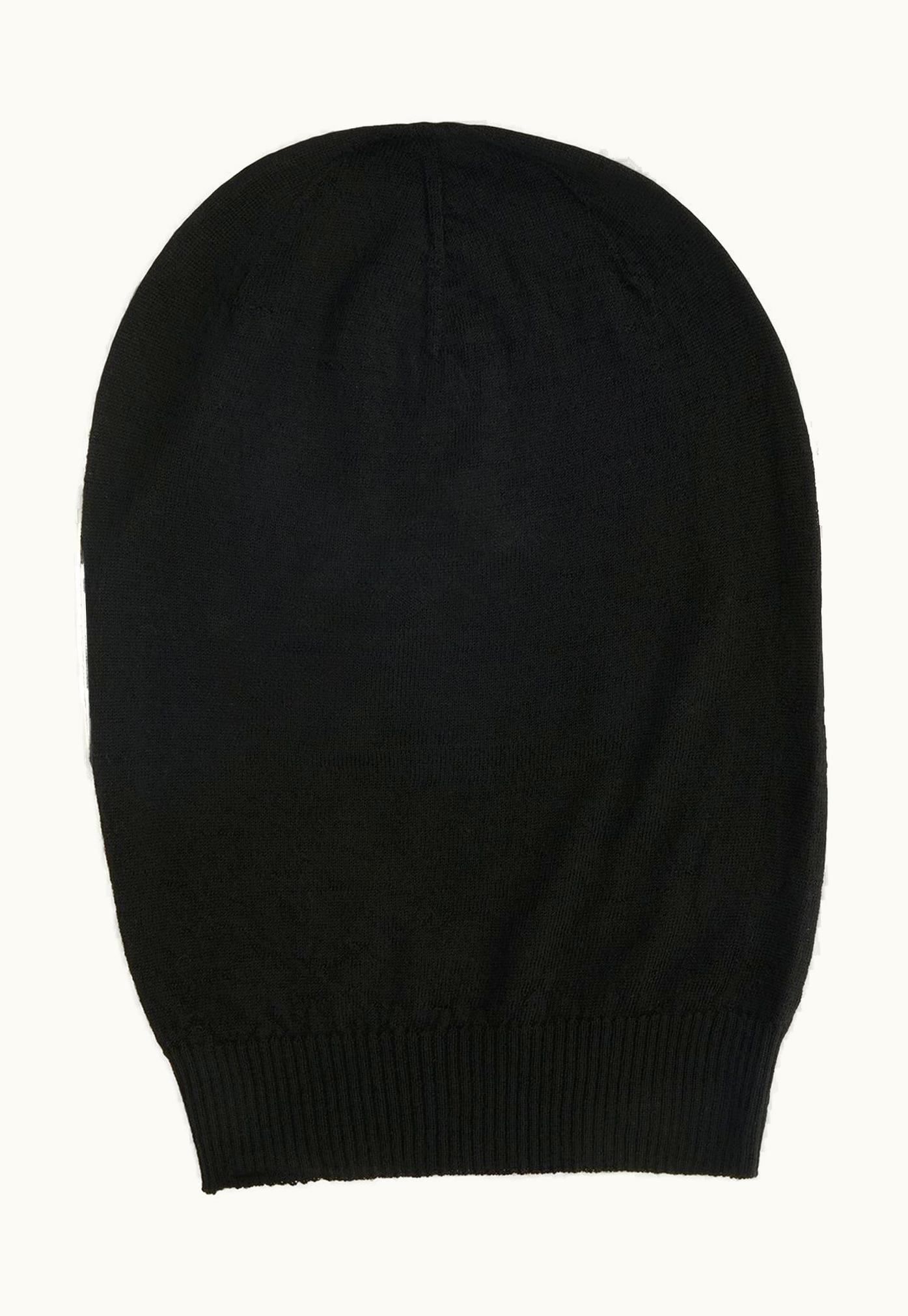 Rick Owens Rick Owens SS24 Lido Big Hat In Black Light Weight Rasato Knit