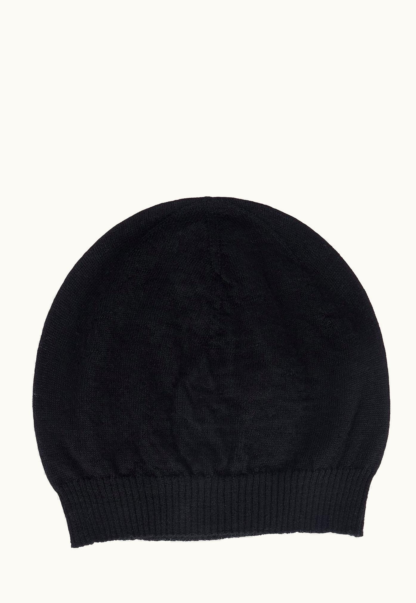 Rick Owens Rick Owens SS24 Lido Hat In Black Light Weight Rasato Knit