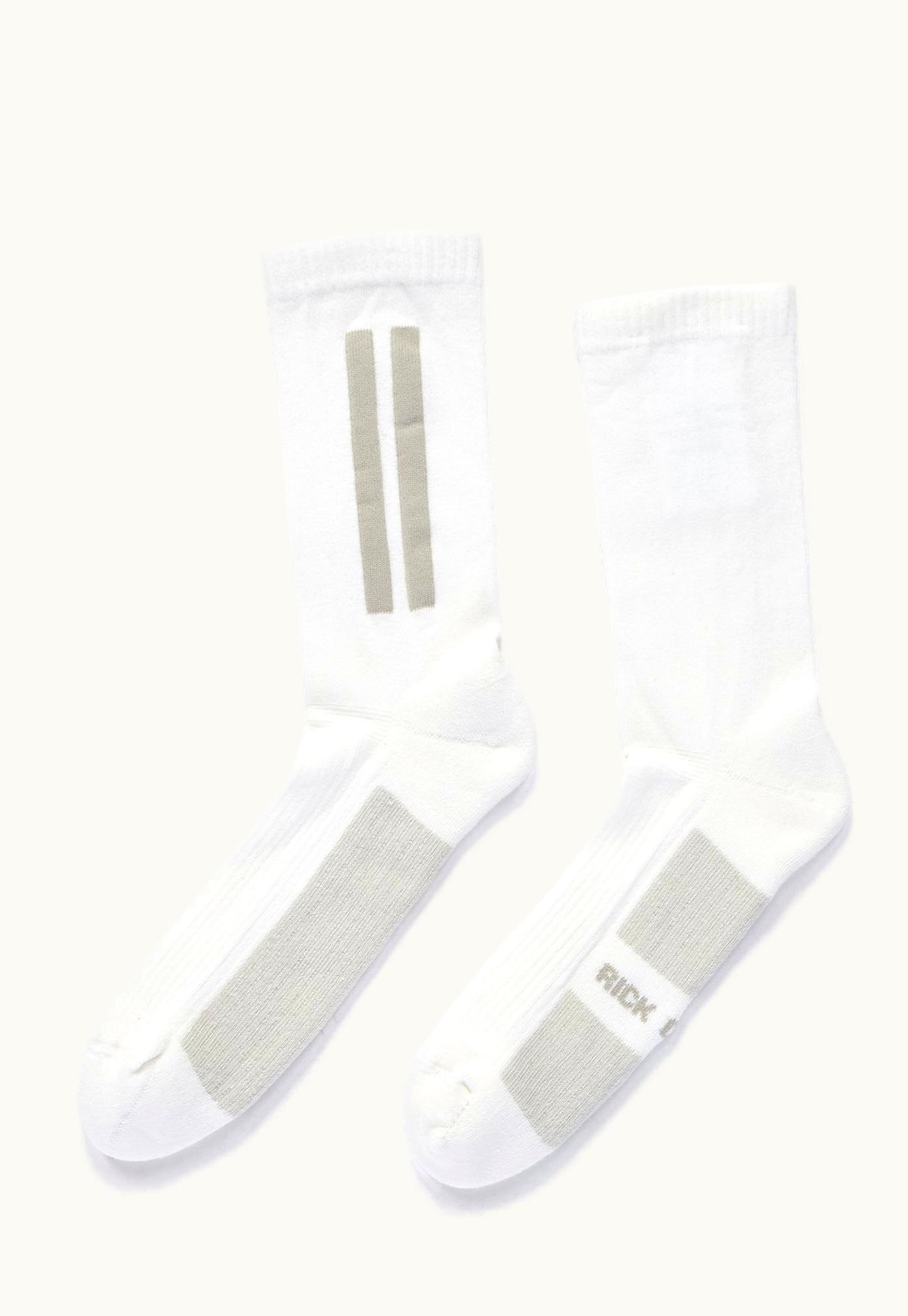 Rick Owens Rick Owens FW23 Luxor Glitter Socks In Milk Nd Pearl Cotton Knit