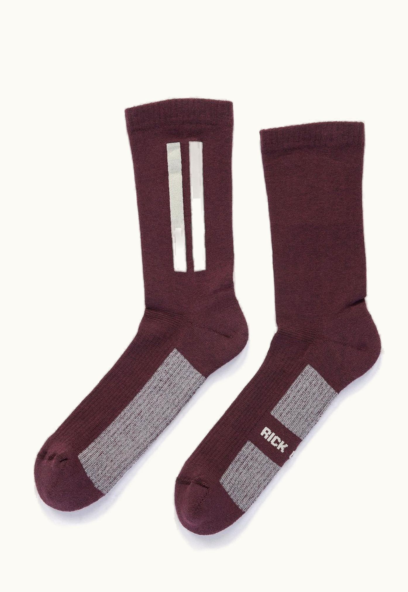 Rick Owens Rick Owens FW23 Luxor Glitter Socks In Amethyst And Pearlcotton Knit