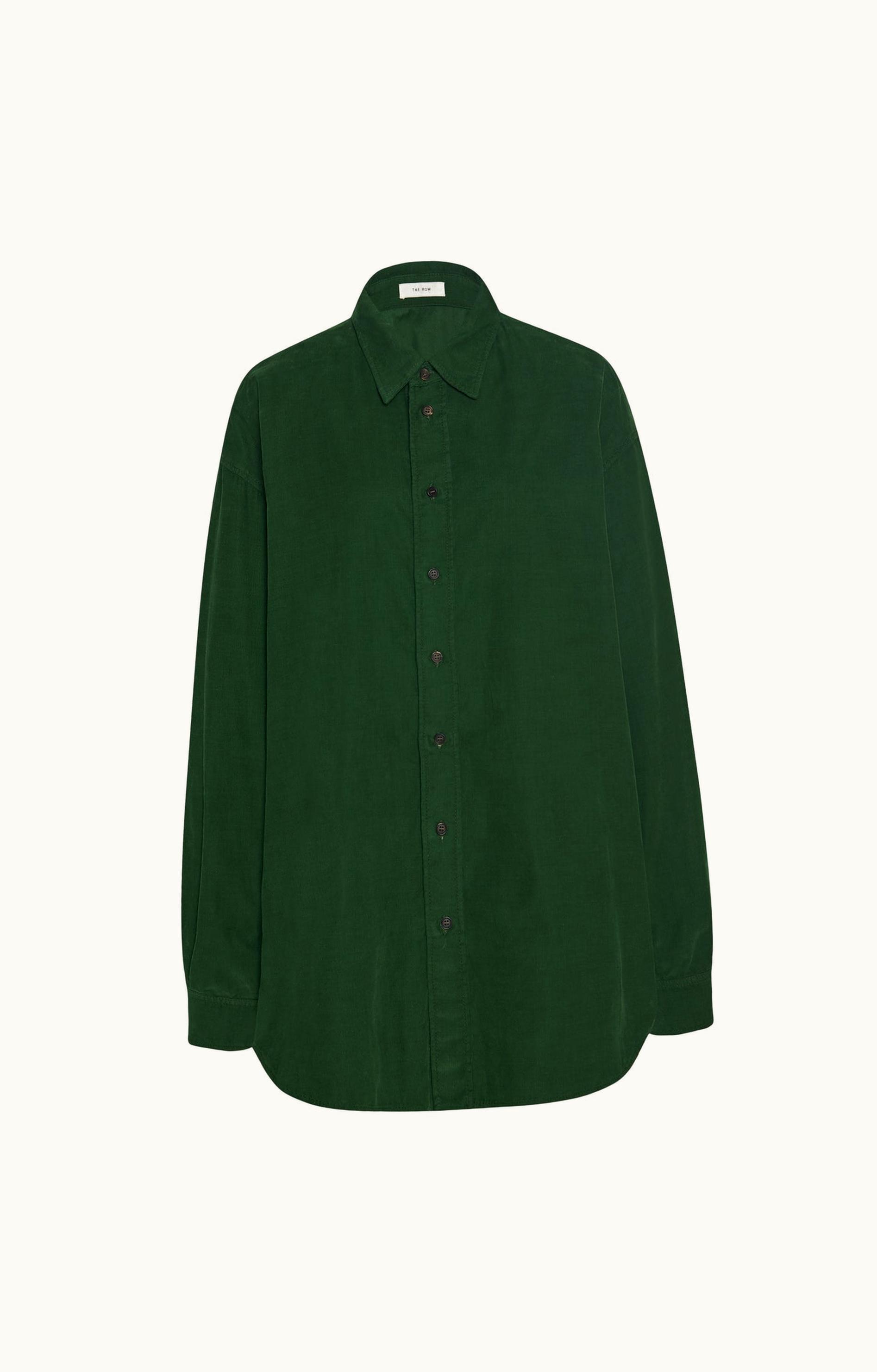The Row The Row Penna Shirt Green In Corduroy