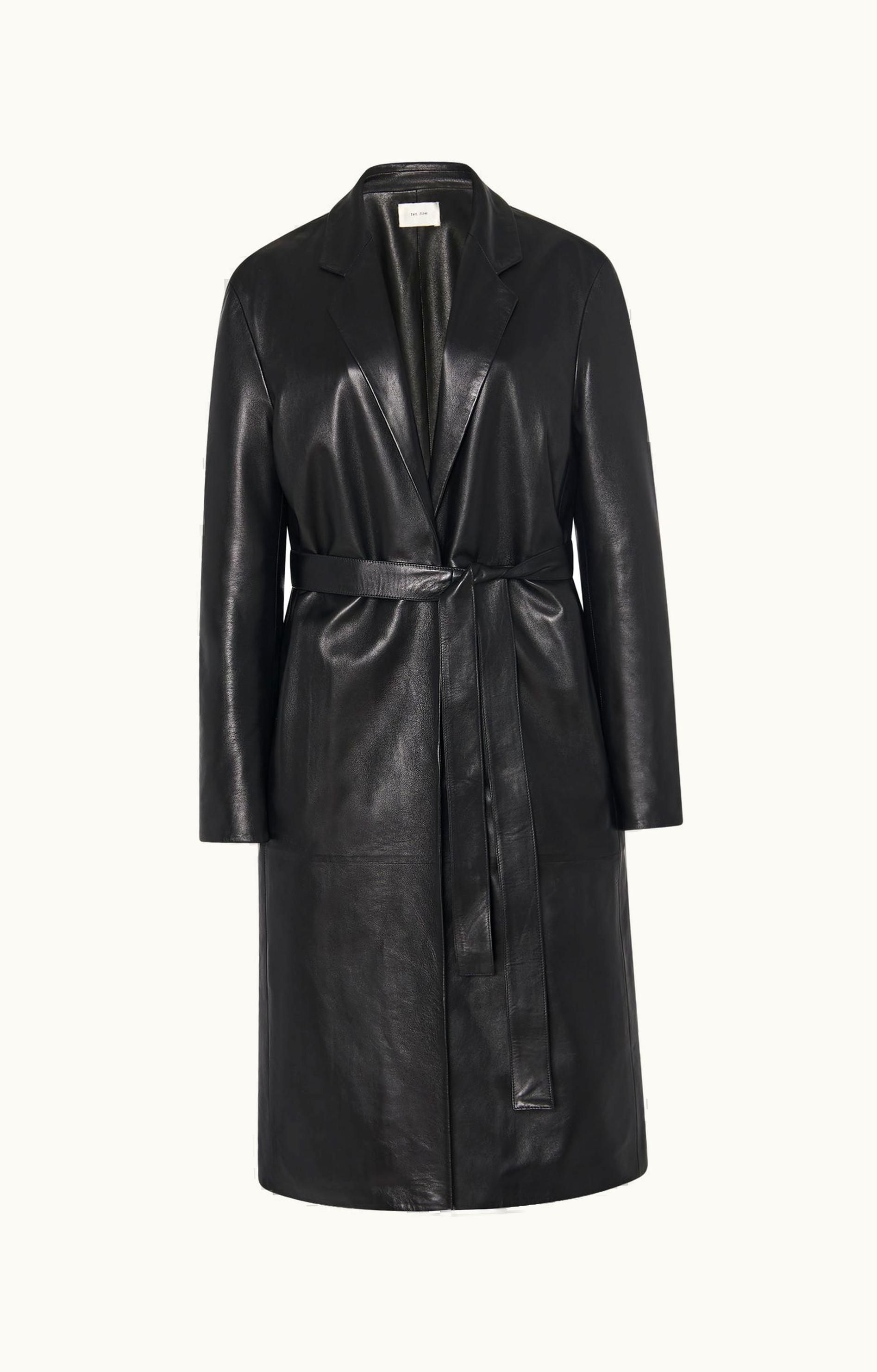 The Row The Row Babil Coat Black In Leather