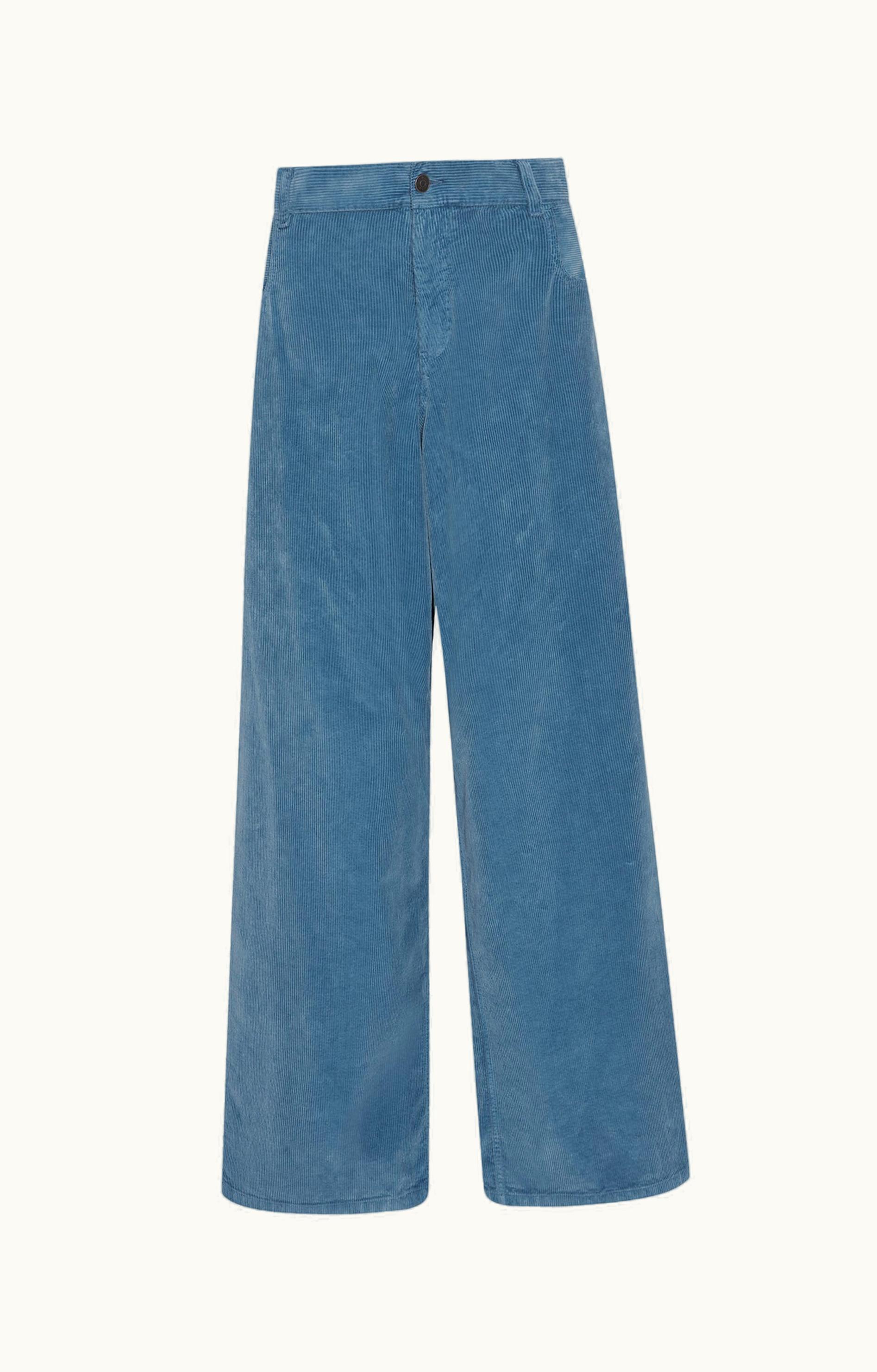 The Row The Row Chan Pant Blue In Corduroy