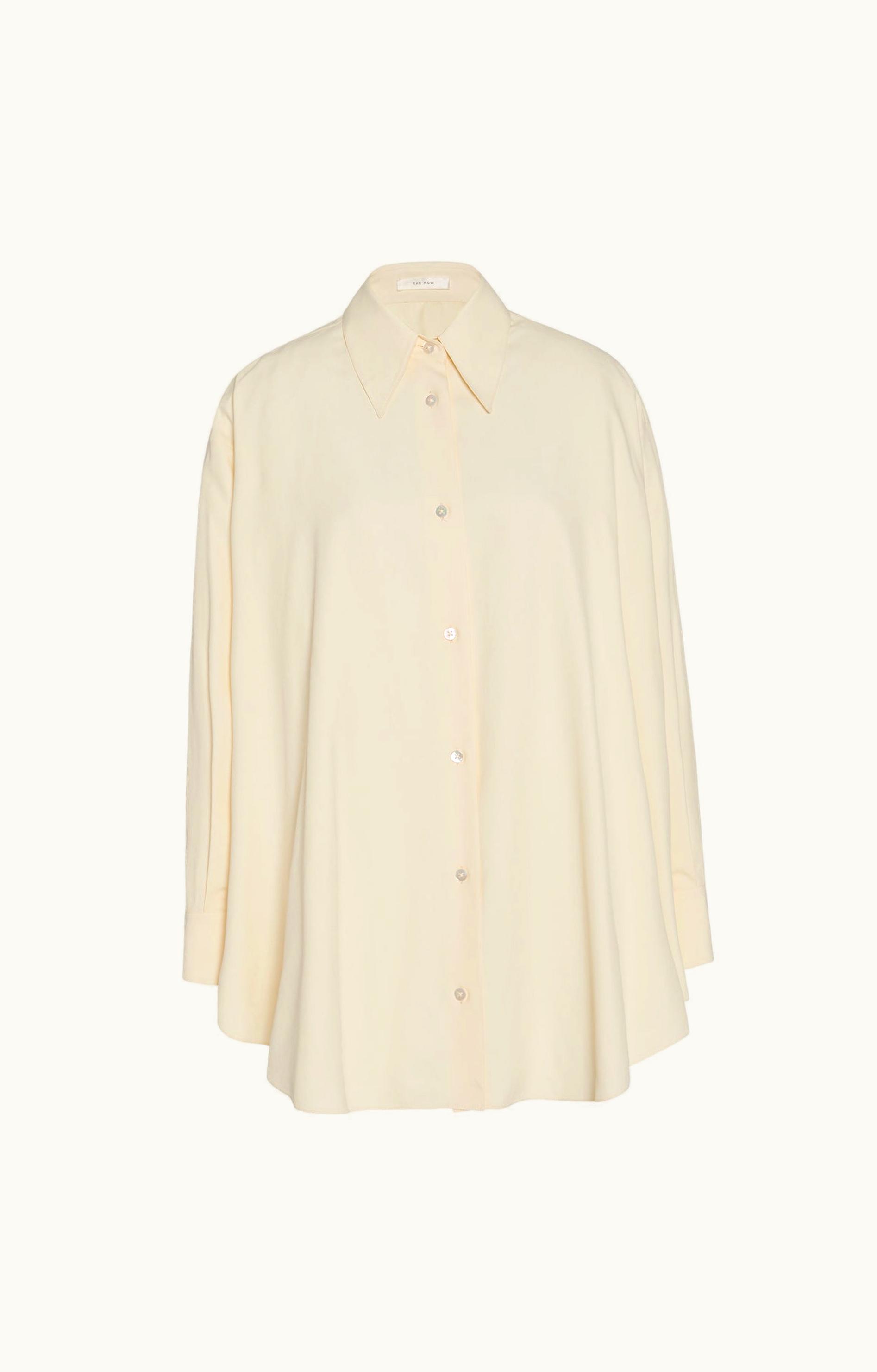 The Row The Row Andra Shirt Beige In Silk