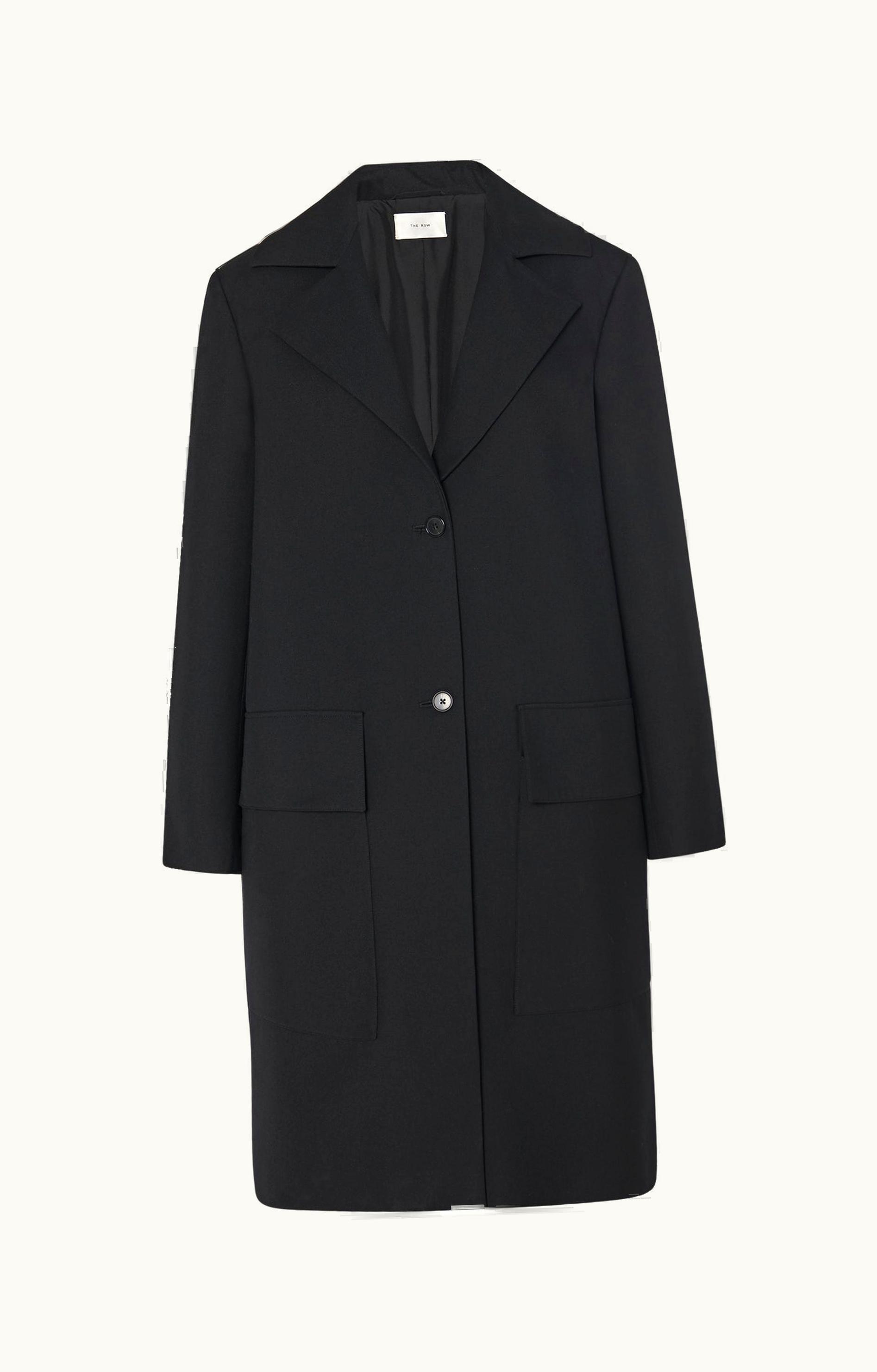 The Row The Row Nat Coat Black In Virgin Wool