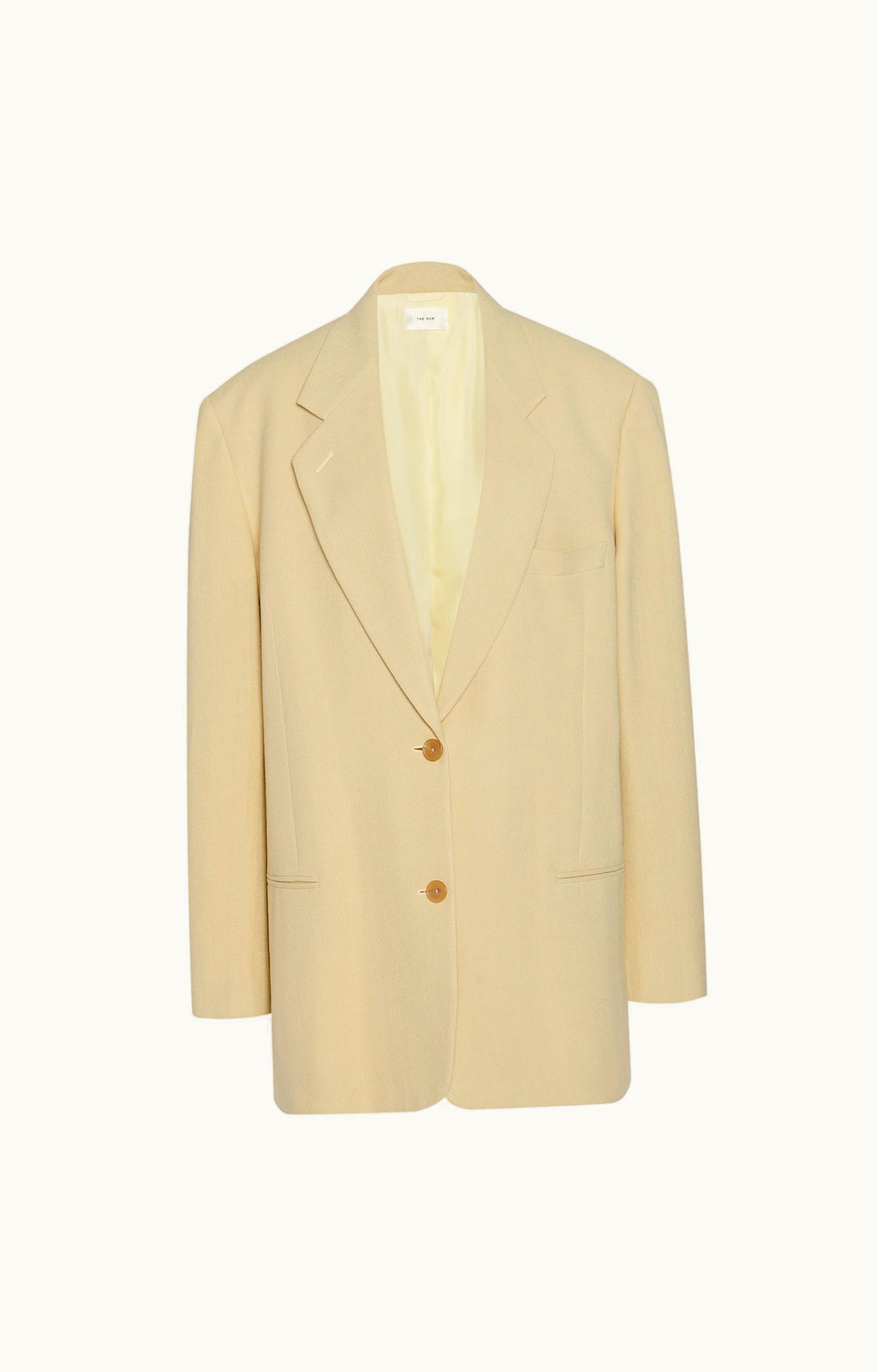 The Row The Row Marina Jacket Yellow In Viscose, Cotton And Silk