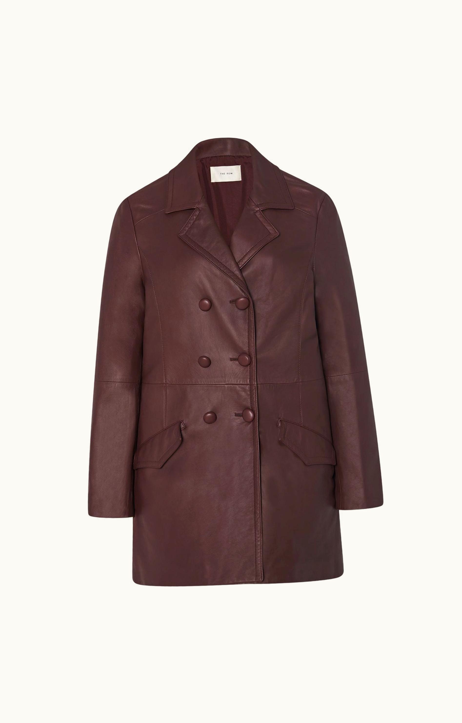 The Row The Row Georgie Coat Red In Leather