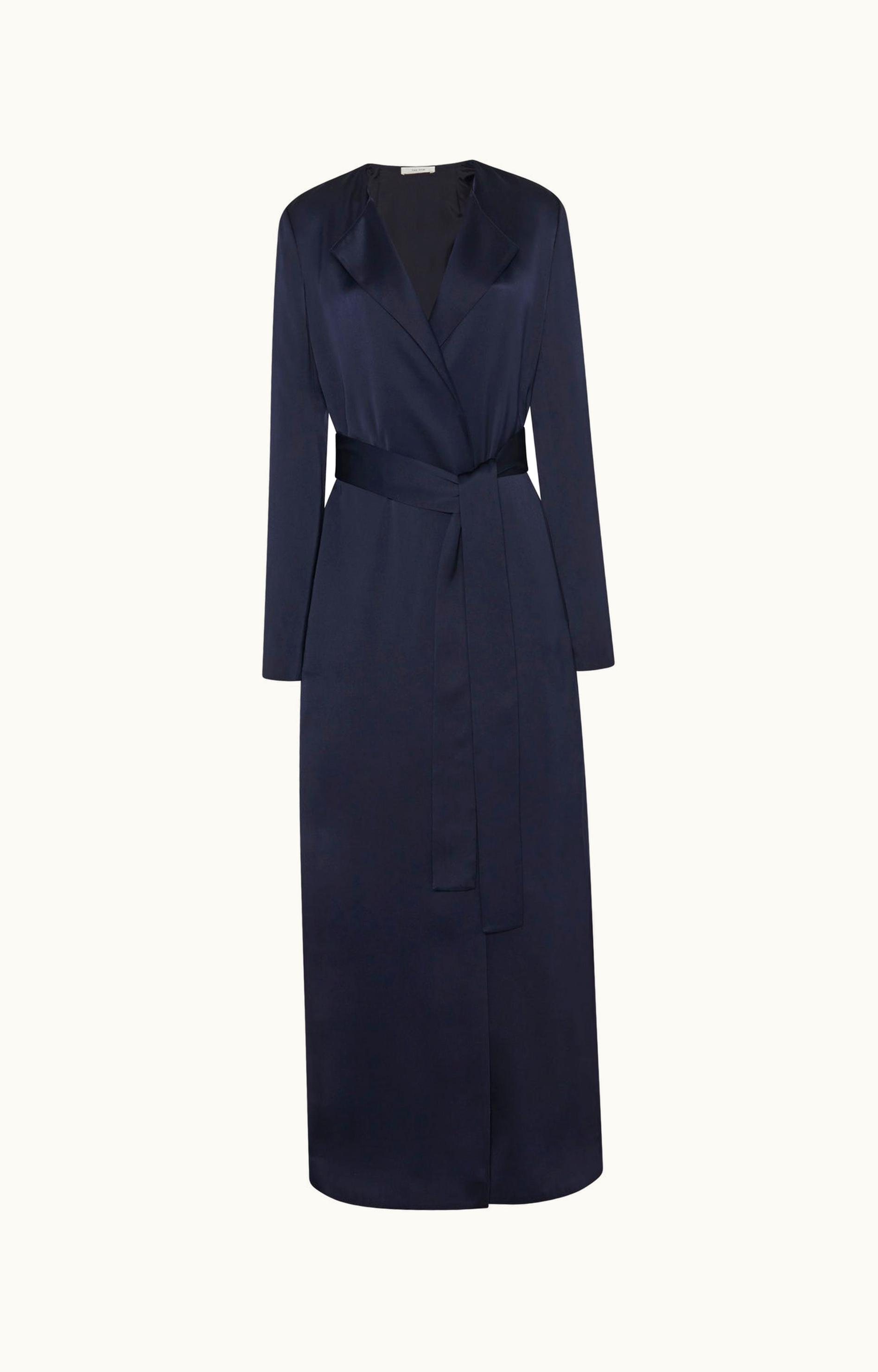 The Row The Row Paycen Coat Blue In Silk