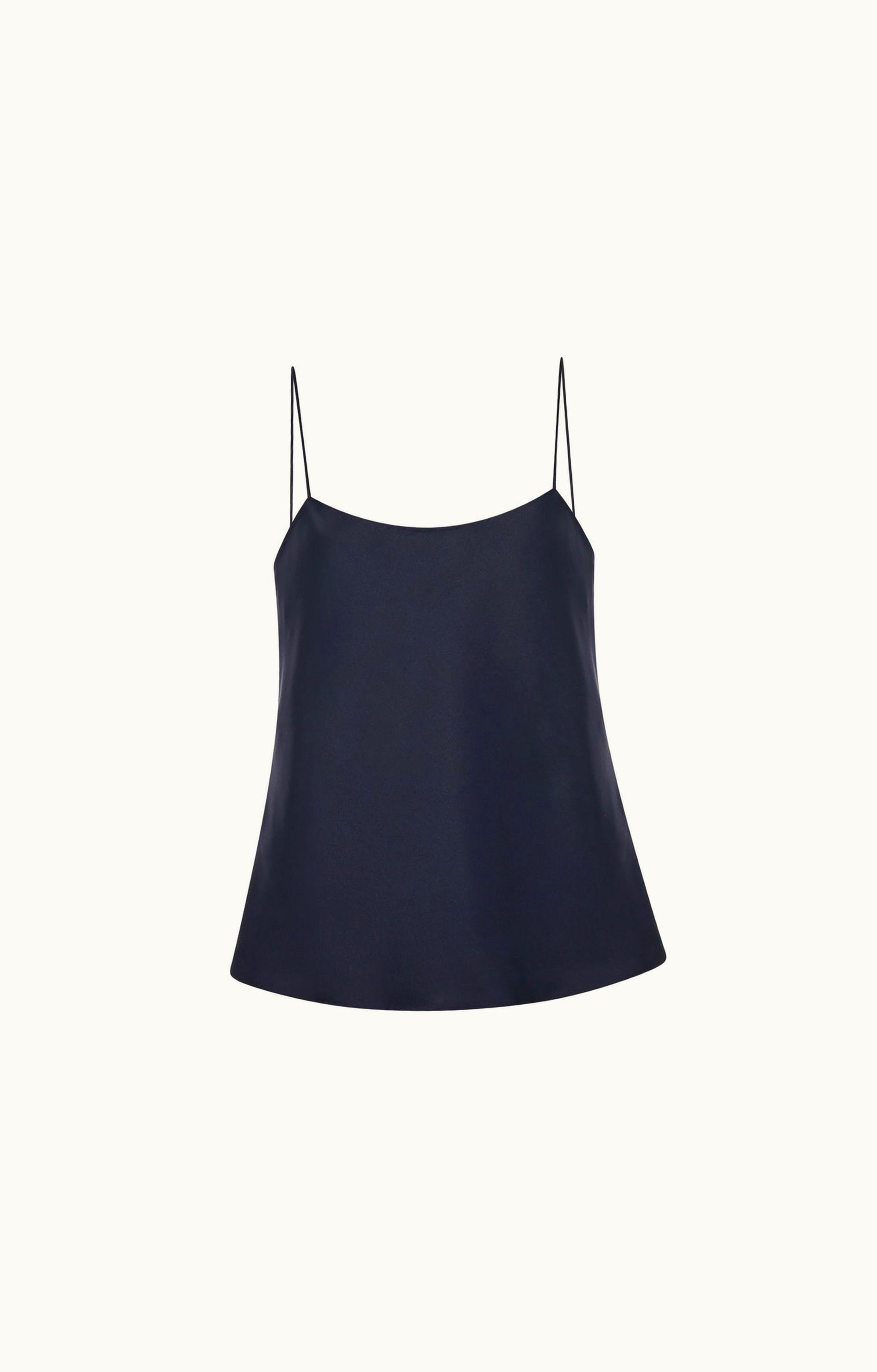 The Row The Row Biggins Top Blue In Silk