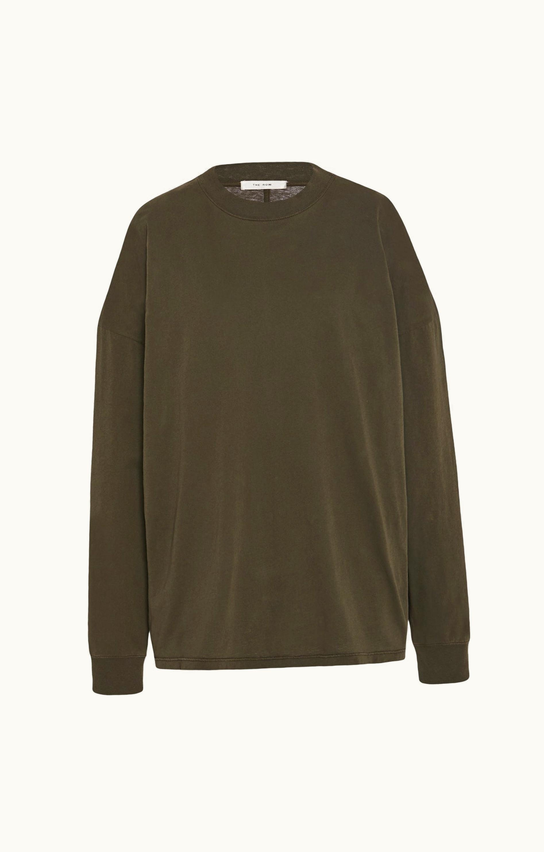 The Row The Row Dolino Long-Sleeve Top Green In Cotton