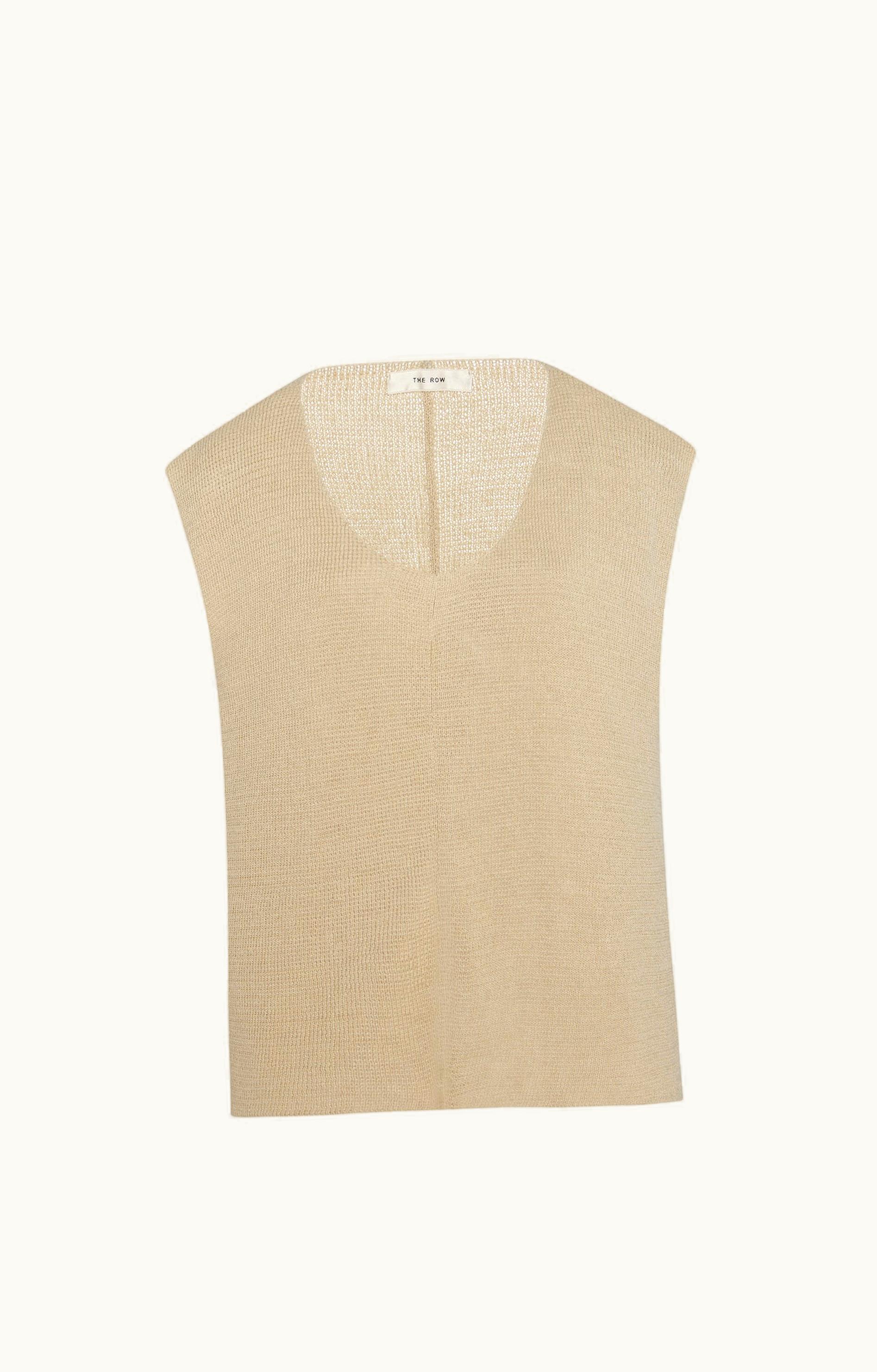 The Row The Row Fira Top Beige In Linen