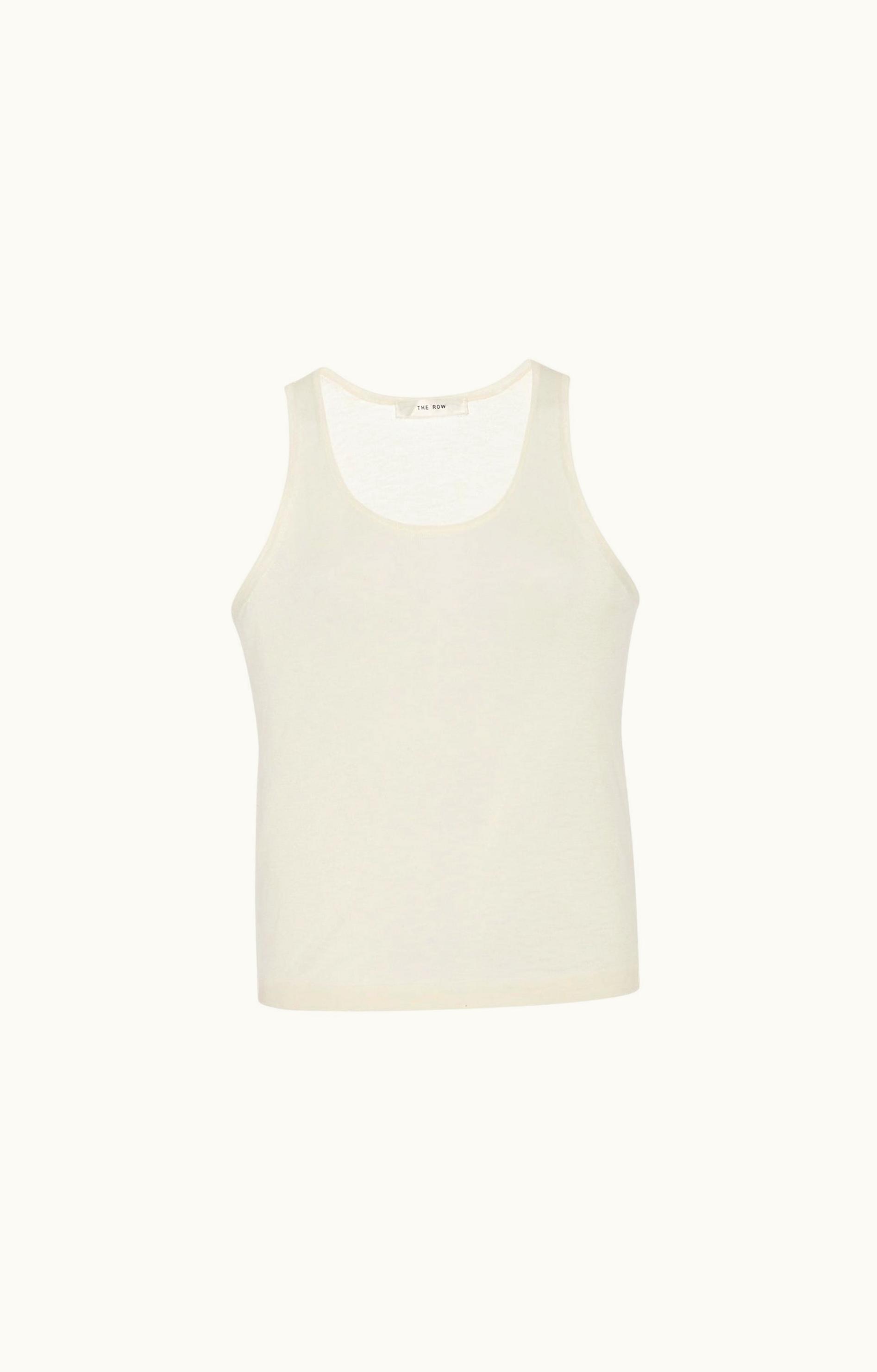 The Row The Row Formosa Tank White In Cotton And Cashmere