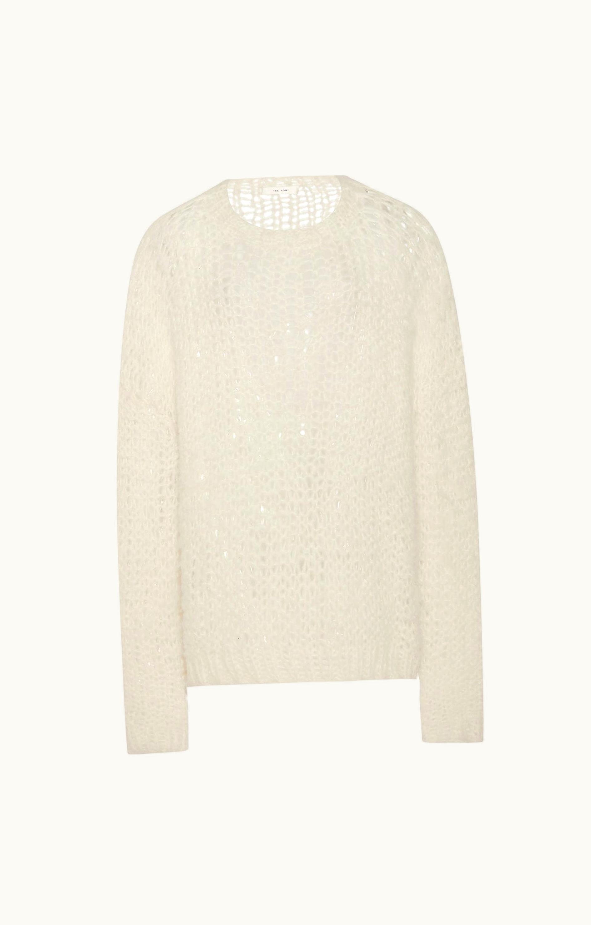 The Row The Row Eryna Top White In Alpaca And Silk