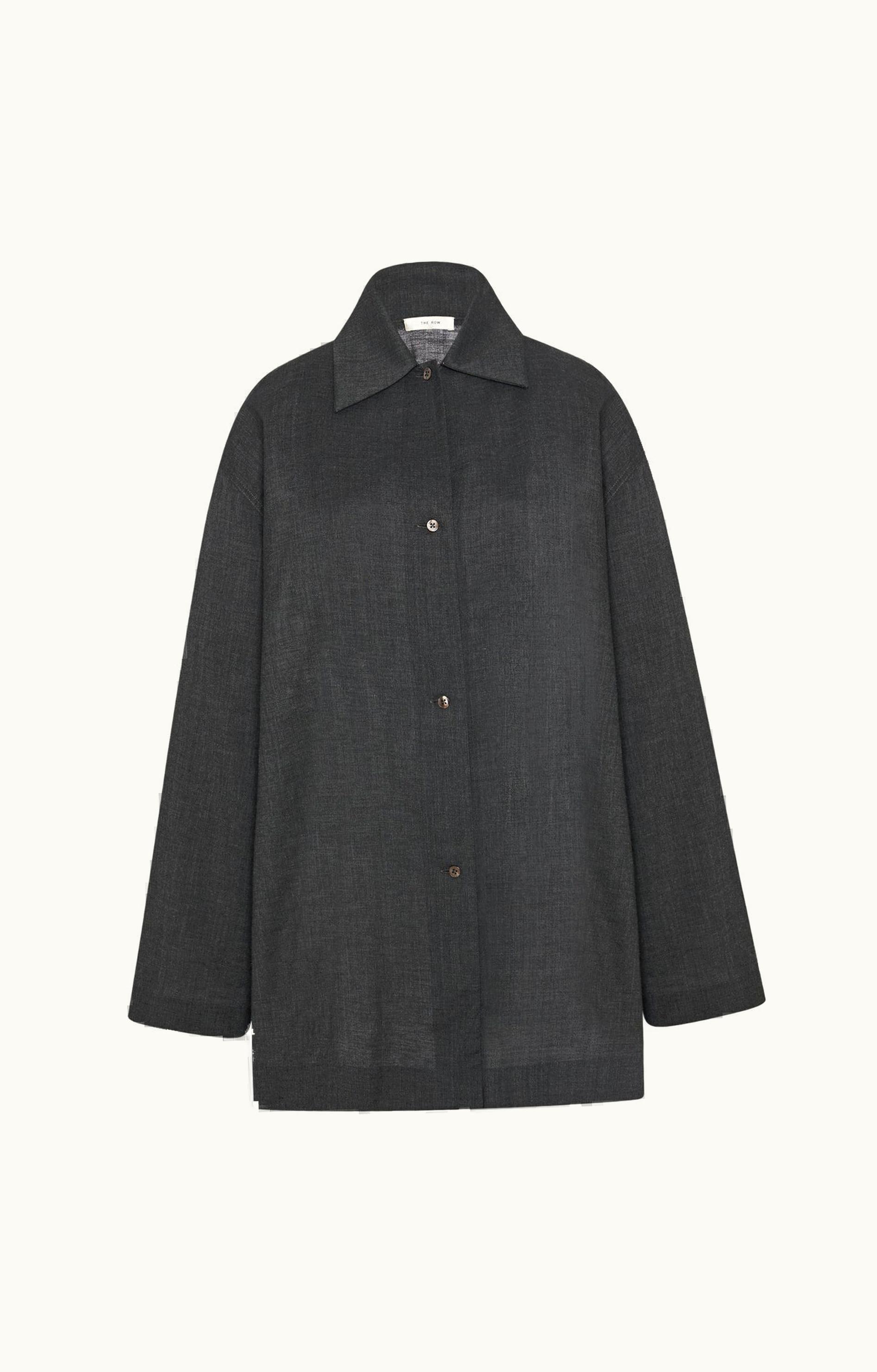 The Row The Row Rigel Shirt Grey In Silk And Cotton