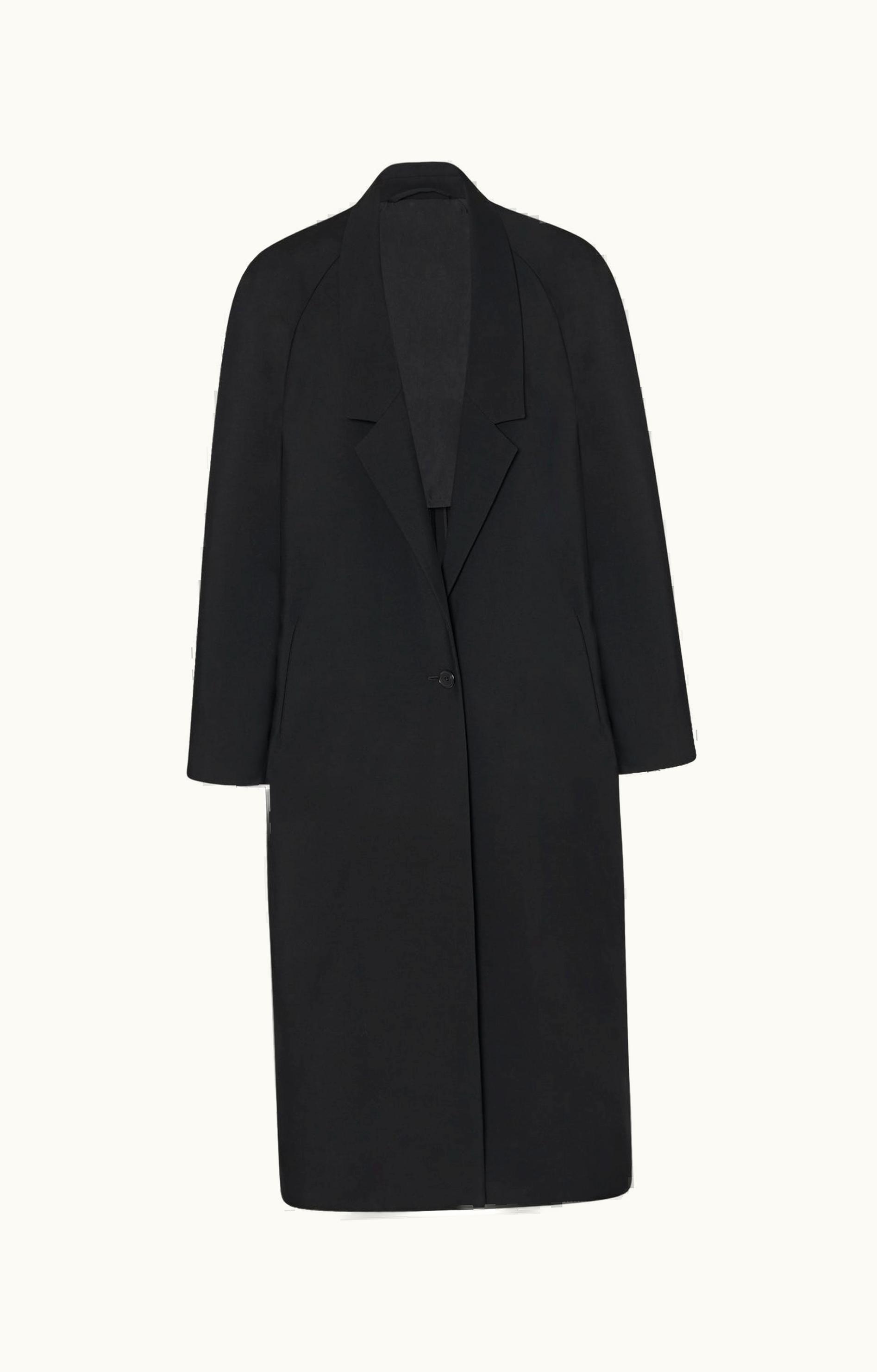 The Row The Row Arpa Coat Black In Virgin Wool